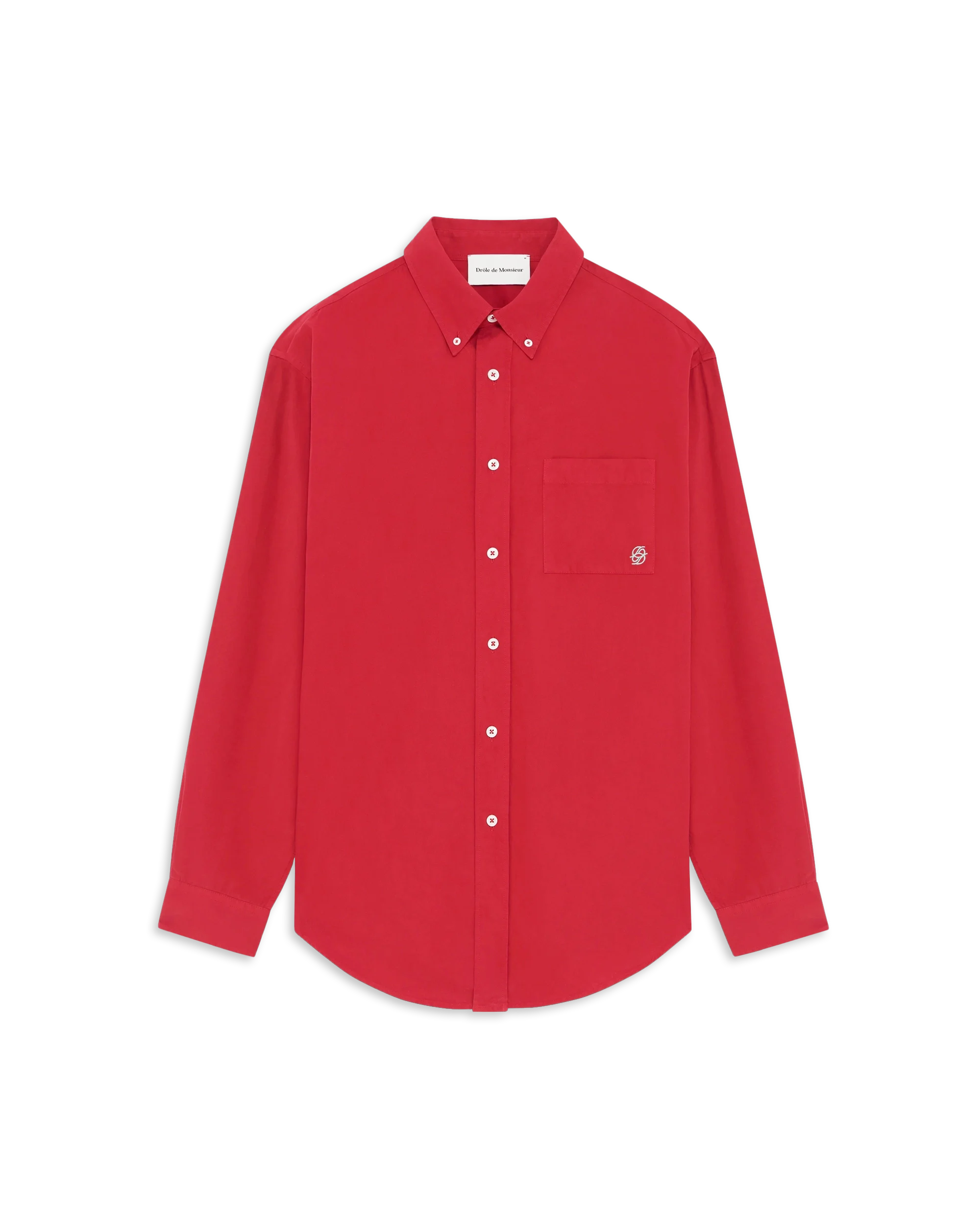 Drôle De Monsieur Shirts I-SH240 Hemd Rot Baumwolle