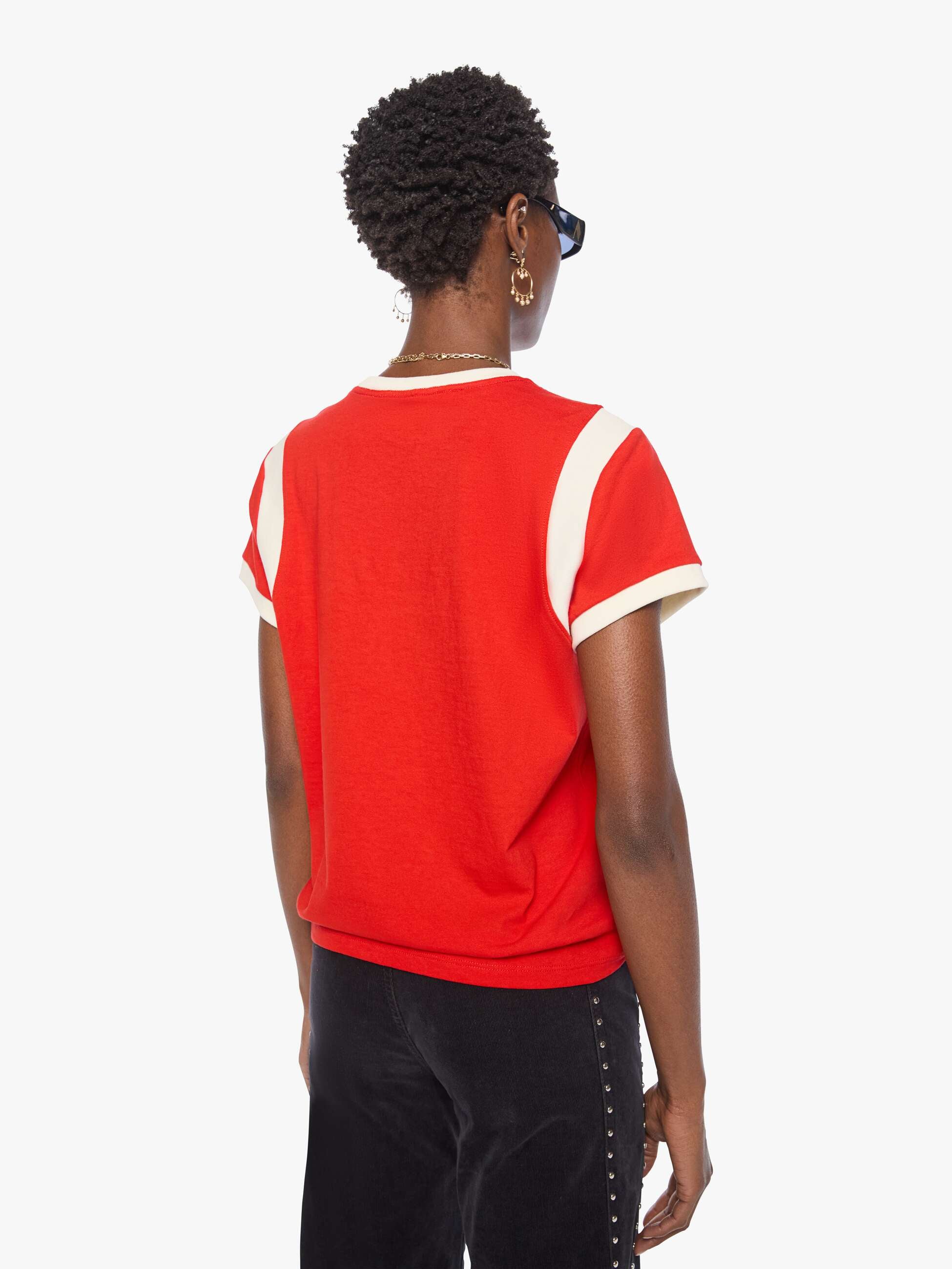 Mother Boxy Goodie T-Shirt MOTHER Jag Rot
