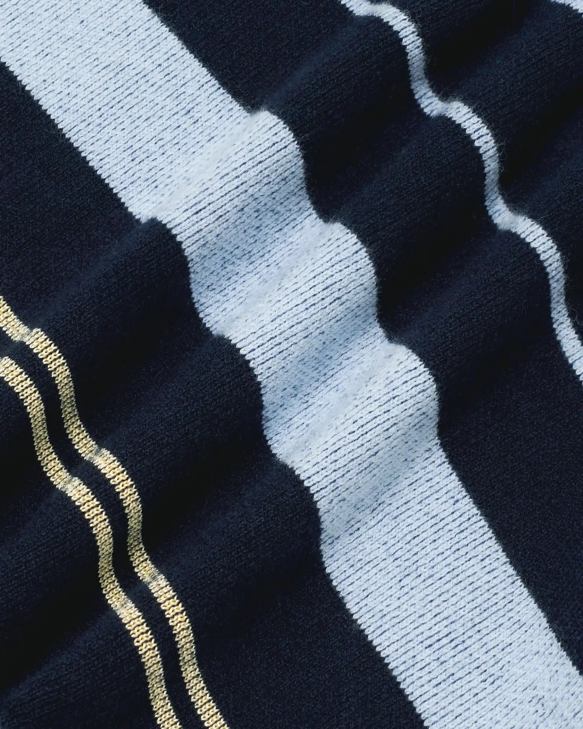 Drôle De Monsieur Striped Zipped Knit Jacket Strickjacke Navy Wolle