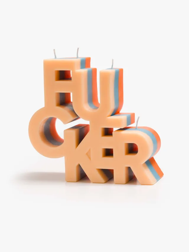 Mother The Burnout F#CKER Kerze Orange Blue Beige