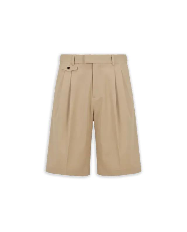 Drôle De Monsieur Short Long Coton Shorts Beige Baumwolle