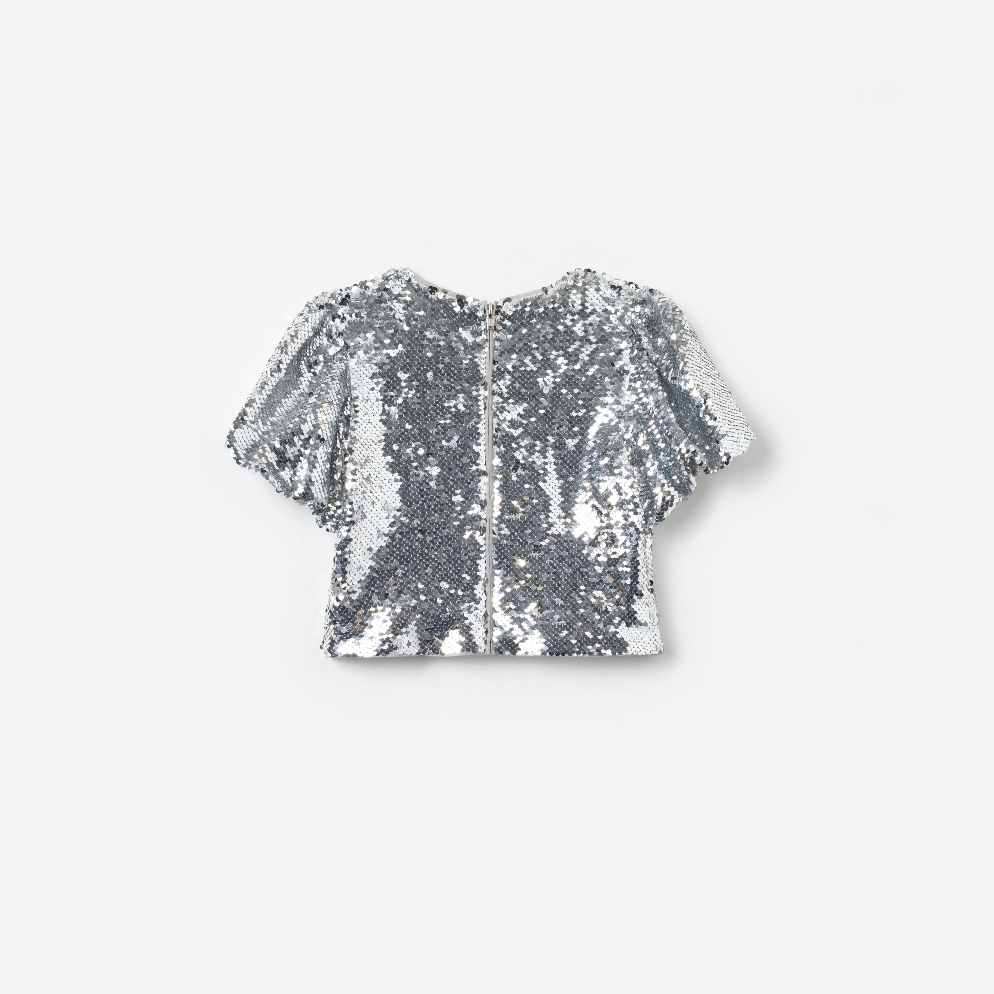 Self Portrait Silver Sequin Top Age 5/6 Silber Pailletten