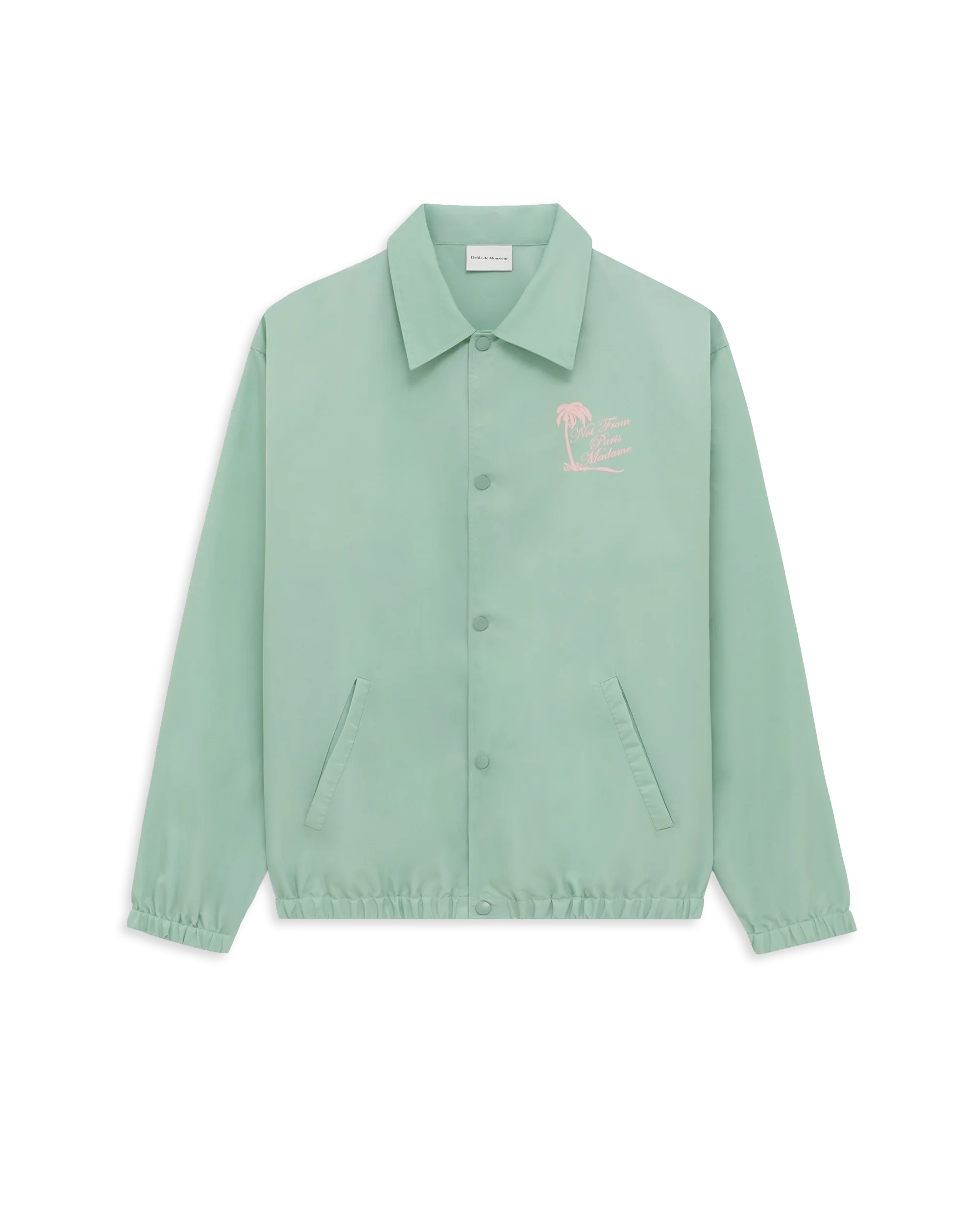 Drôle de Monsieur K-JT277 Jacke Water Green Nylon Slogan