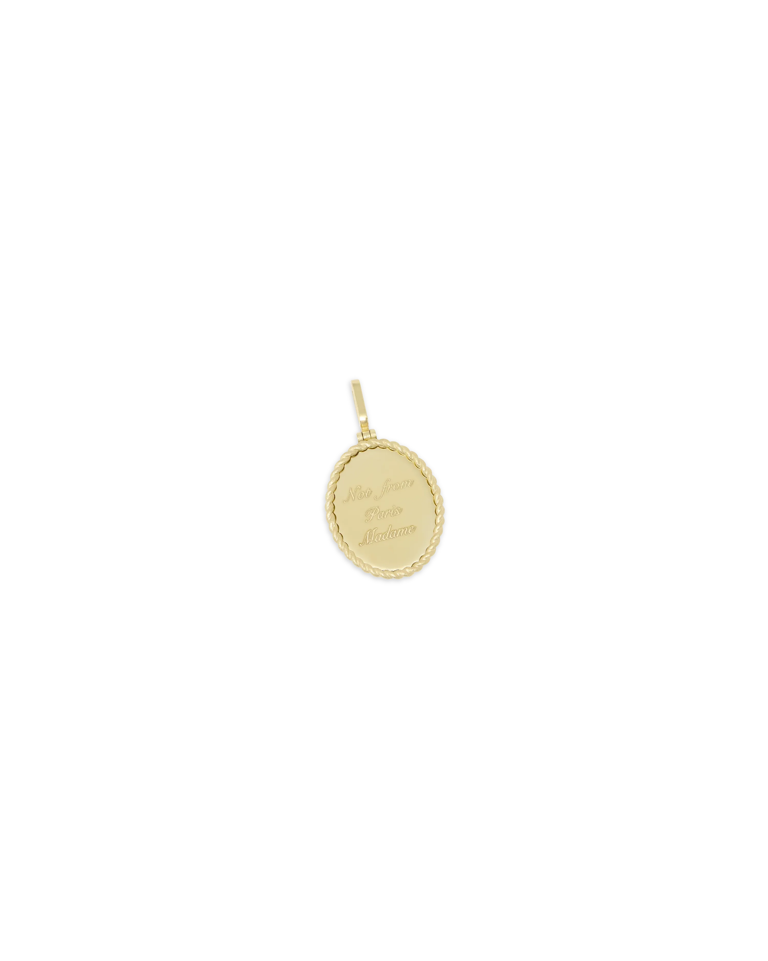 Drôle De Monsieur Pendentif Slogan Anhänger Gold 18 Karat