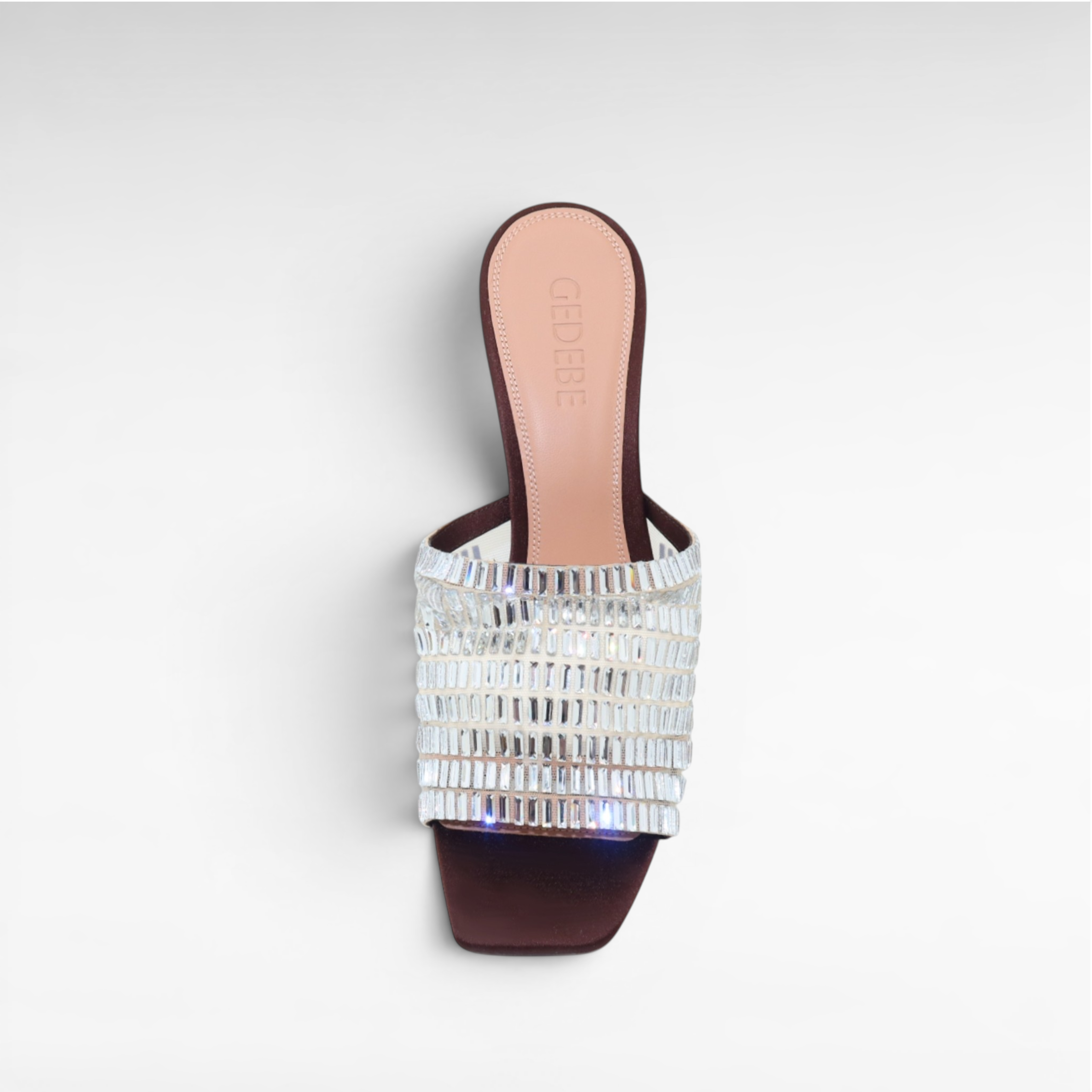 Gedebe Lumière Mule Tüll Kristall Mules Baguette