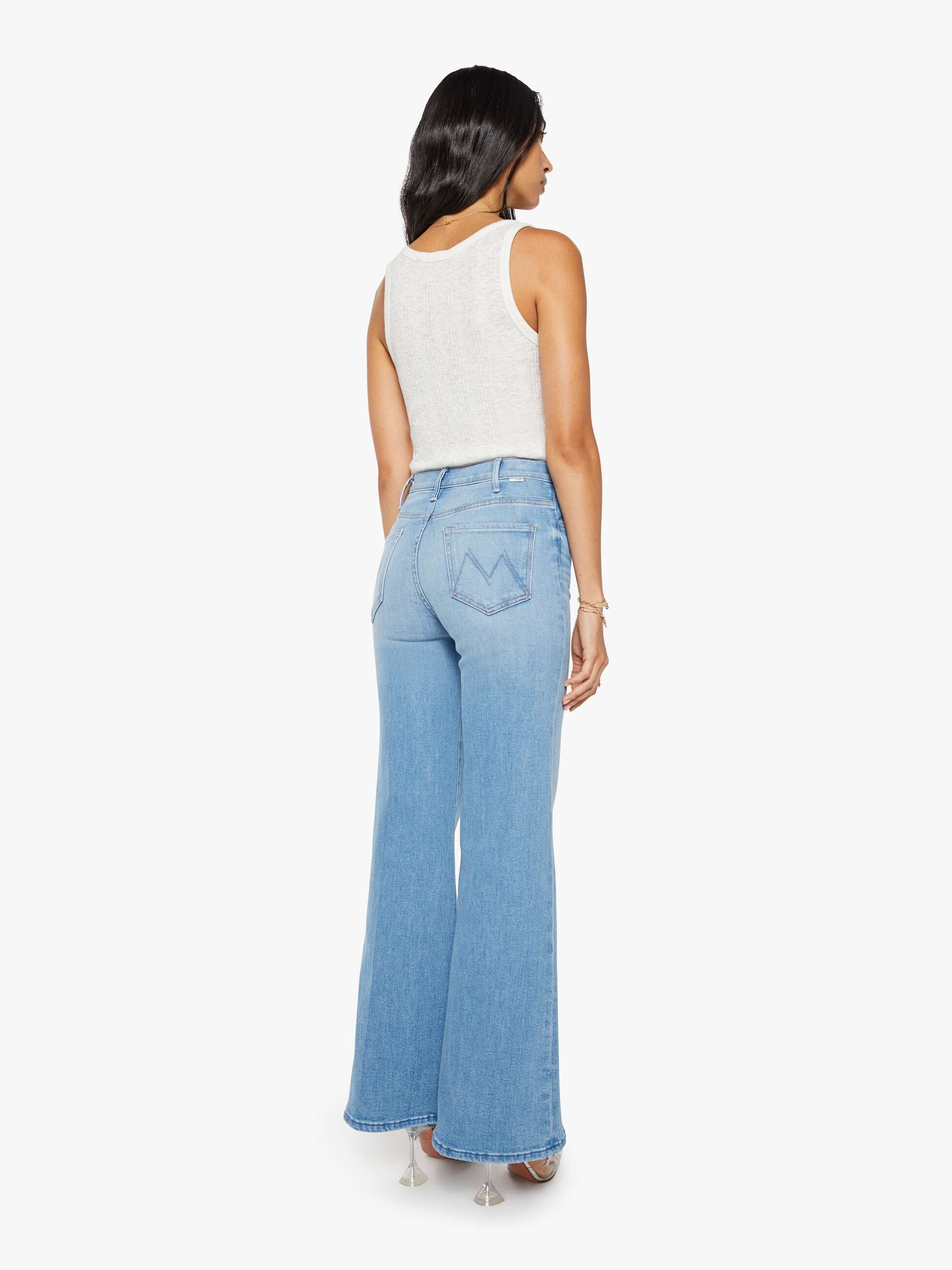 Mother Hustler Roller Sneak Jeans Room Service Hellblau