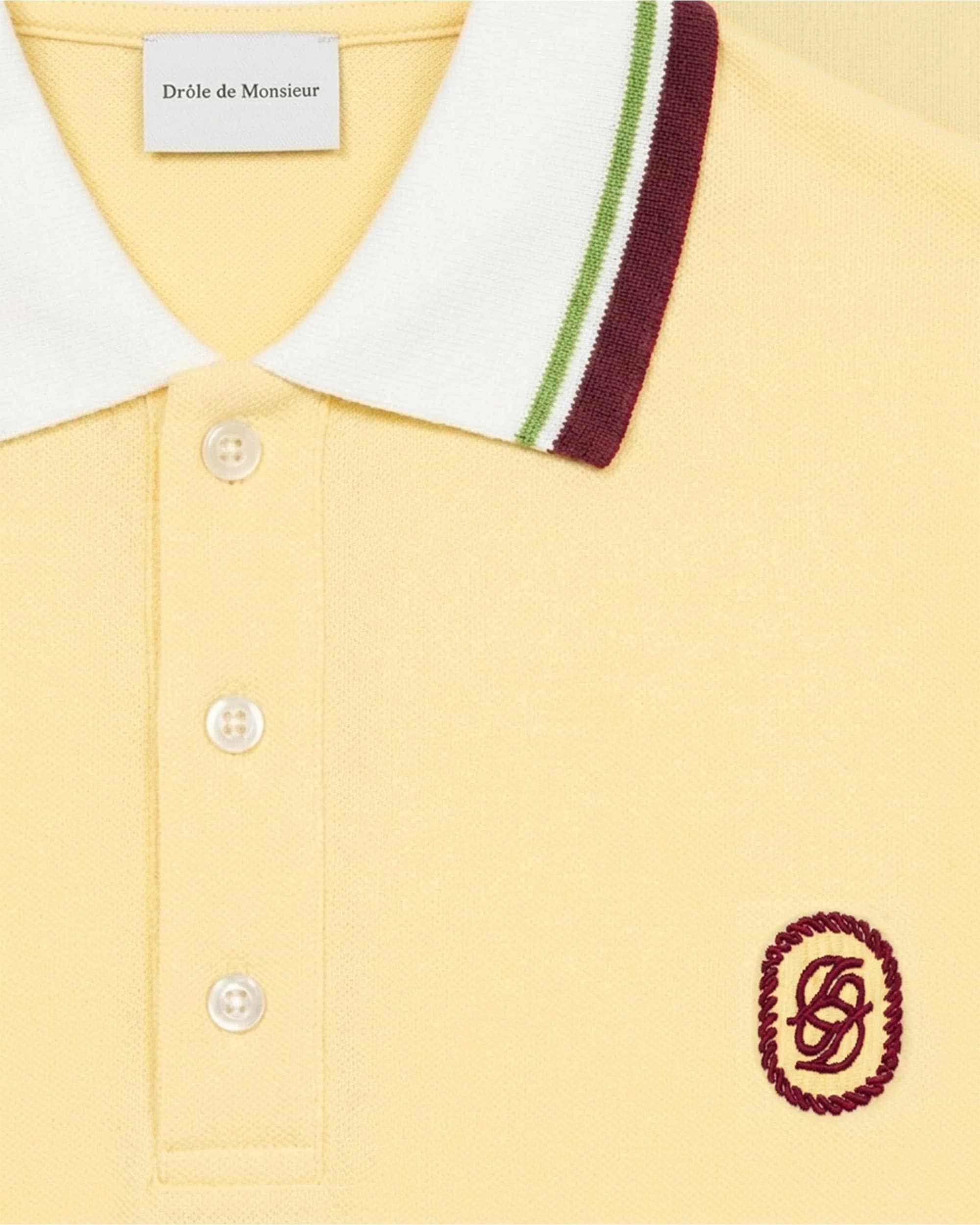 Drôle De Monsieur D Mirror Polo Polohemd gelb Baumwolle