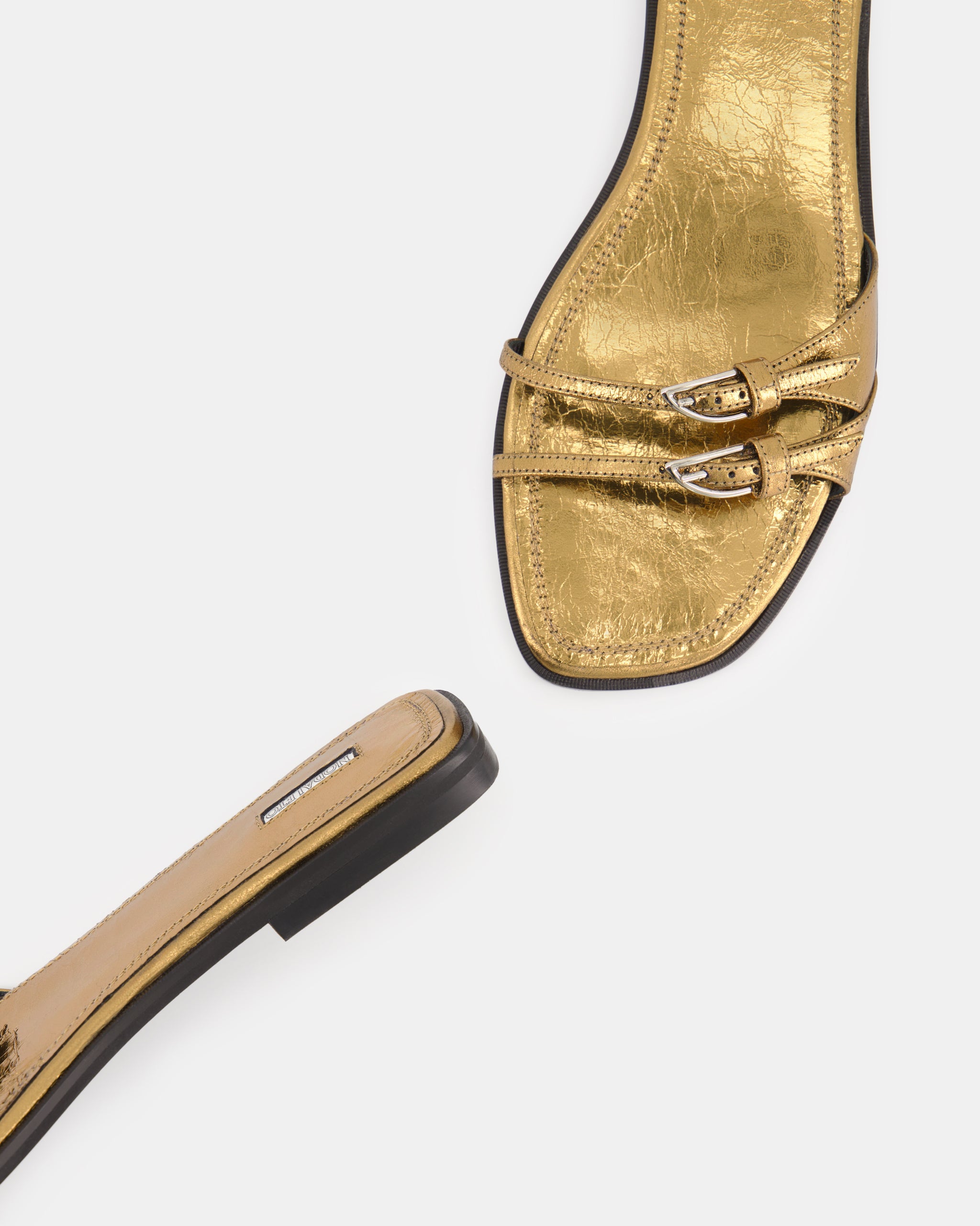 Nodaleto Nodstalgia Buckle 5 Sandalen Gold Crackle flach