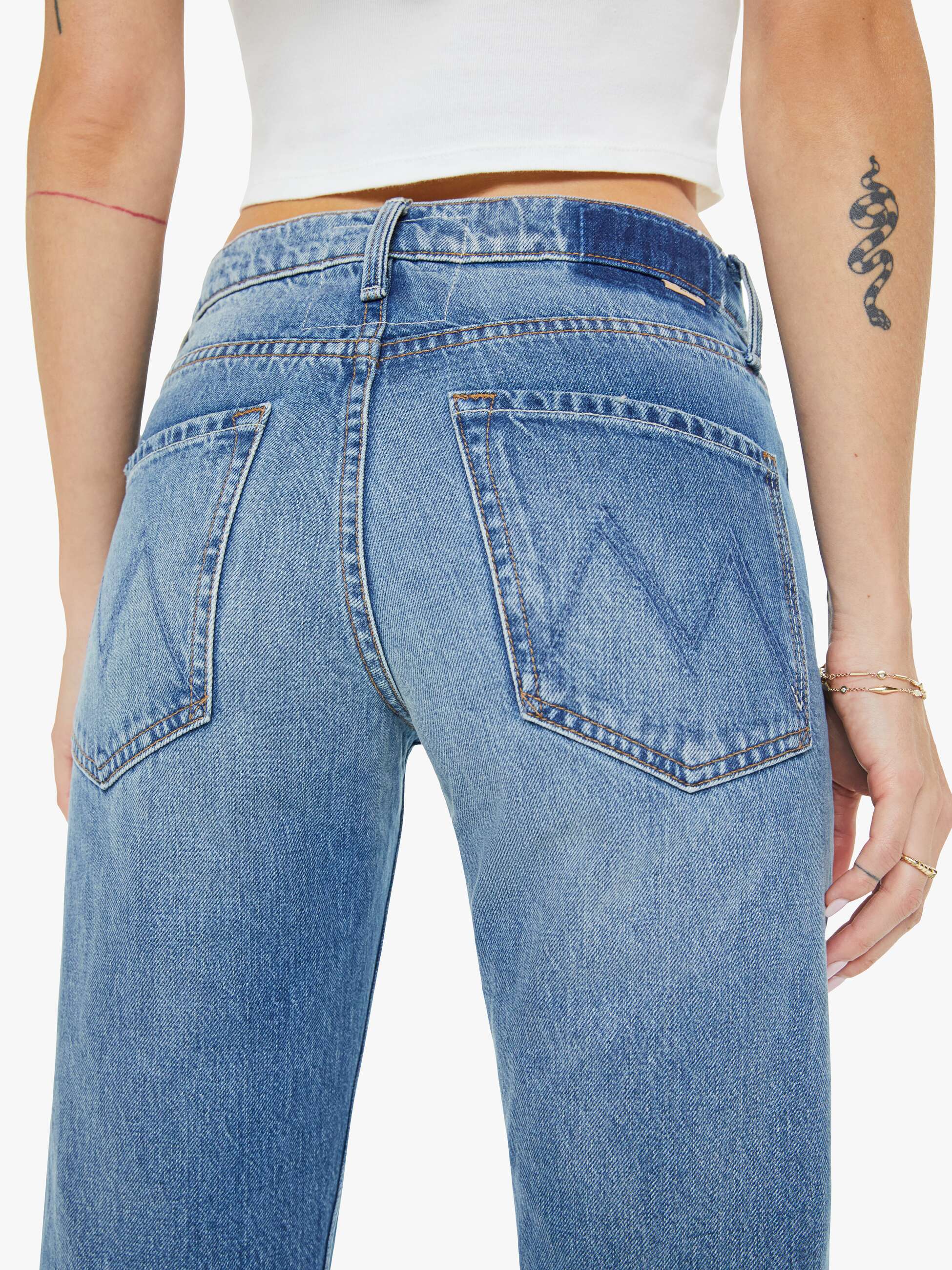 Mother The Reifler Jeans Early Blue Mittelblau Straight