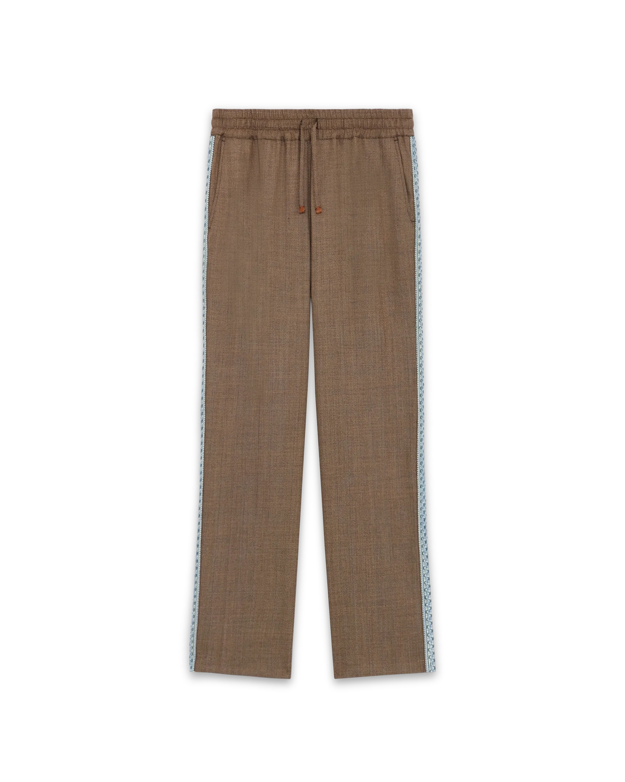 Drôle De Monsieur Le Pantalon Chevron Hose Braun Wolle