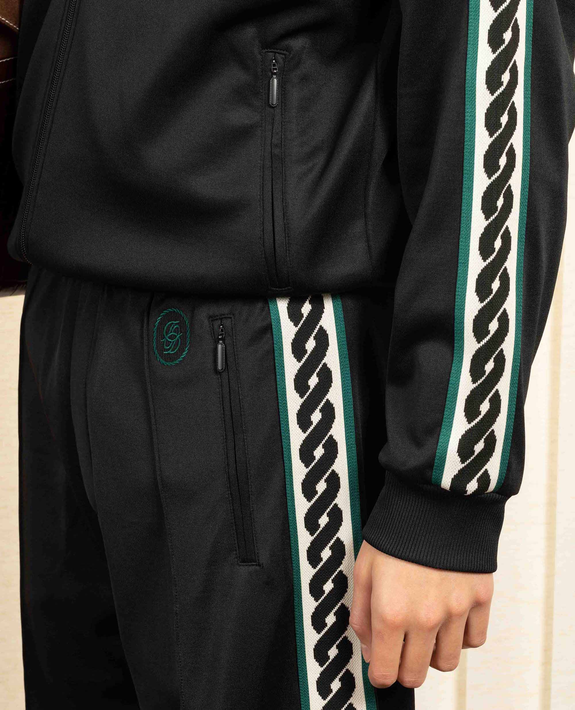 Drôle De Monsieur D Miroir Trackjacket Trackjacke Schwarz Baumwolle