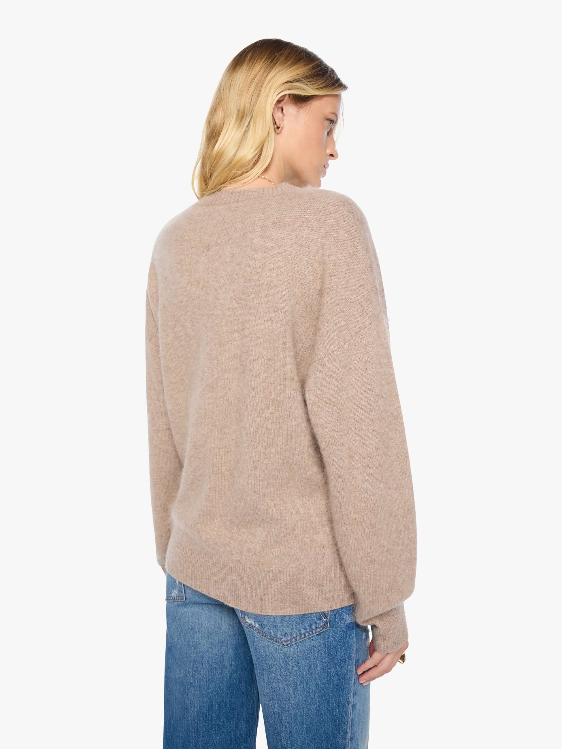 Mother The Biggie Jumper Pullover Beige Wolle Cashmere