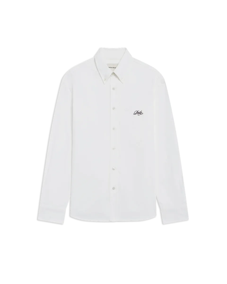 Drôle De Monsieur Plain Boxy Shirt Hemd weiß