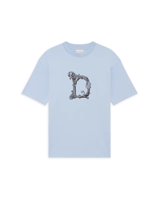 Drôle De Monsieur D Column T-Shirt hellblau Baumwolle