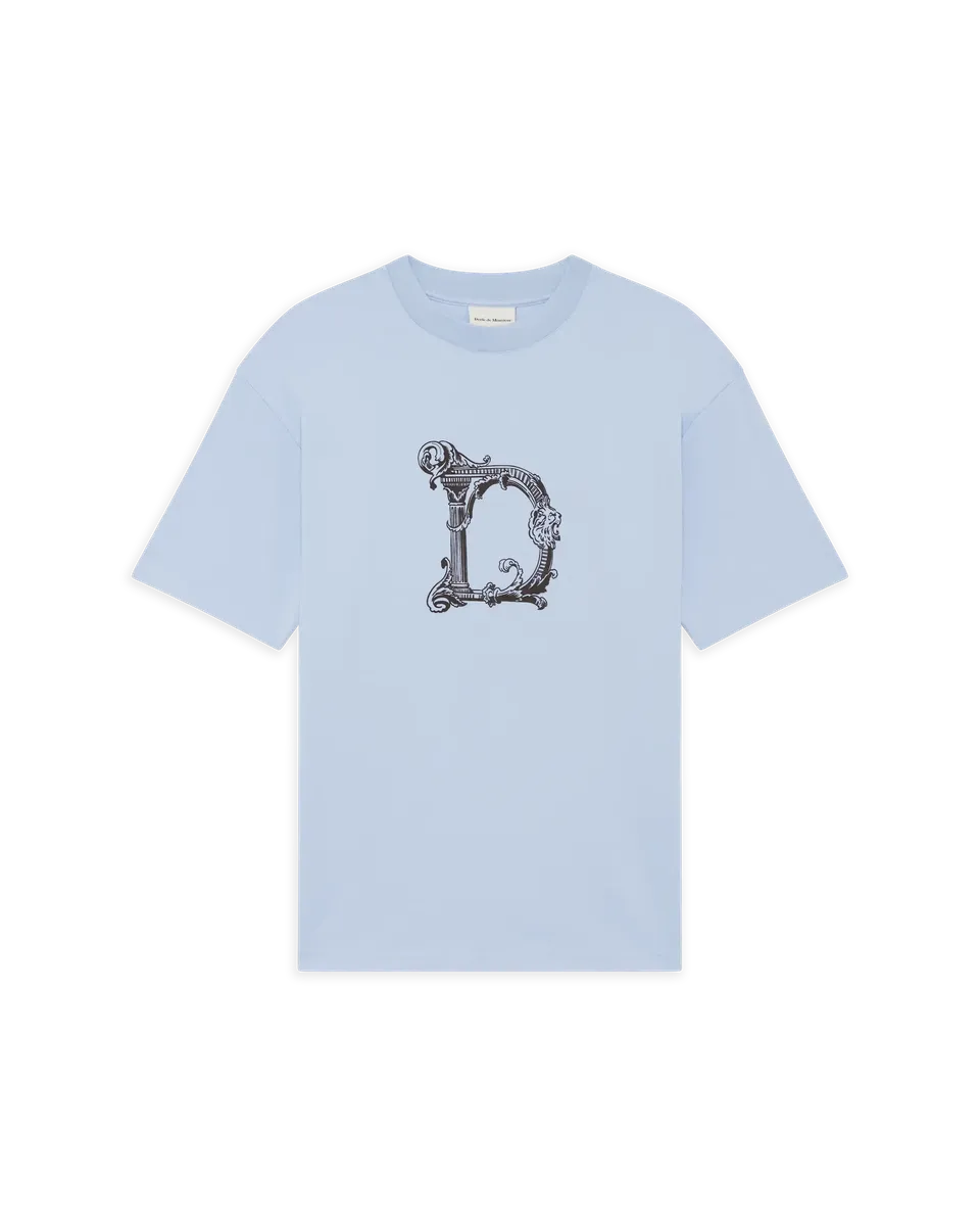 Drôle De Monsieur D Column T-Shirt hellblau Baumwolle