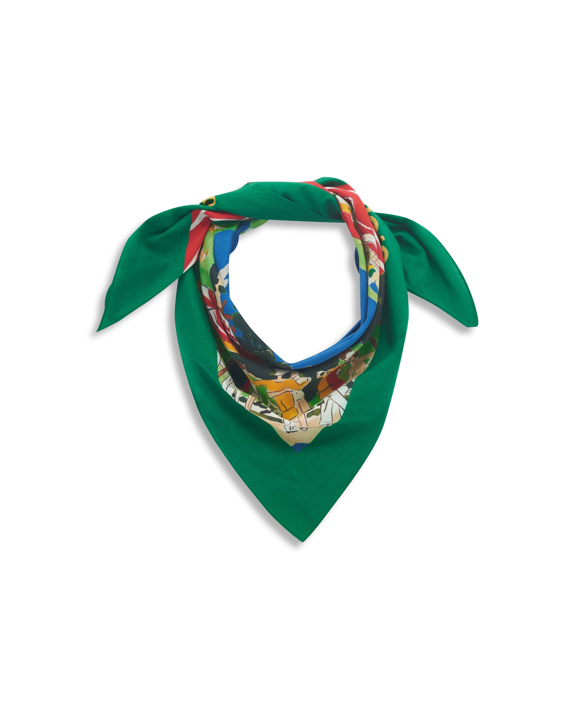 Drôle De Monsieur Foulard Country Club Bandana Blau Baumwolle