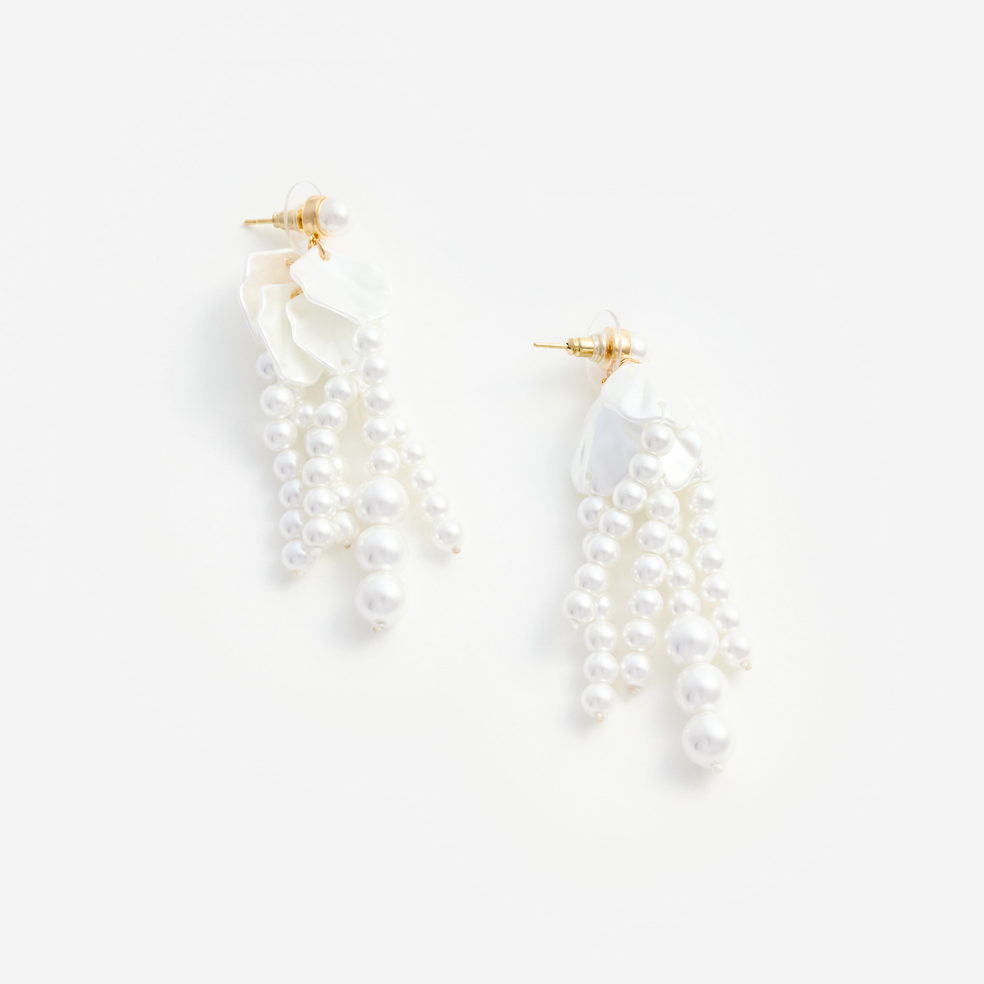 Self Portrait Pearl Petal Hängeohrringe Gold One Size