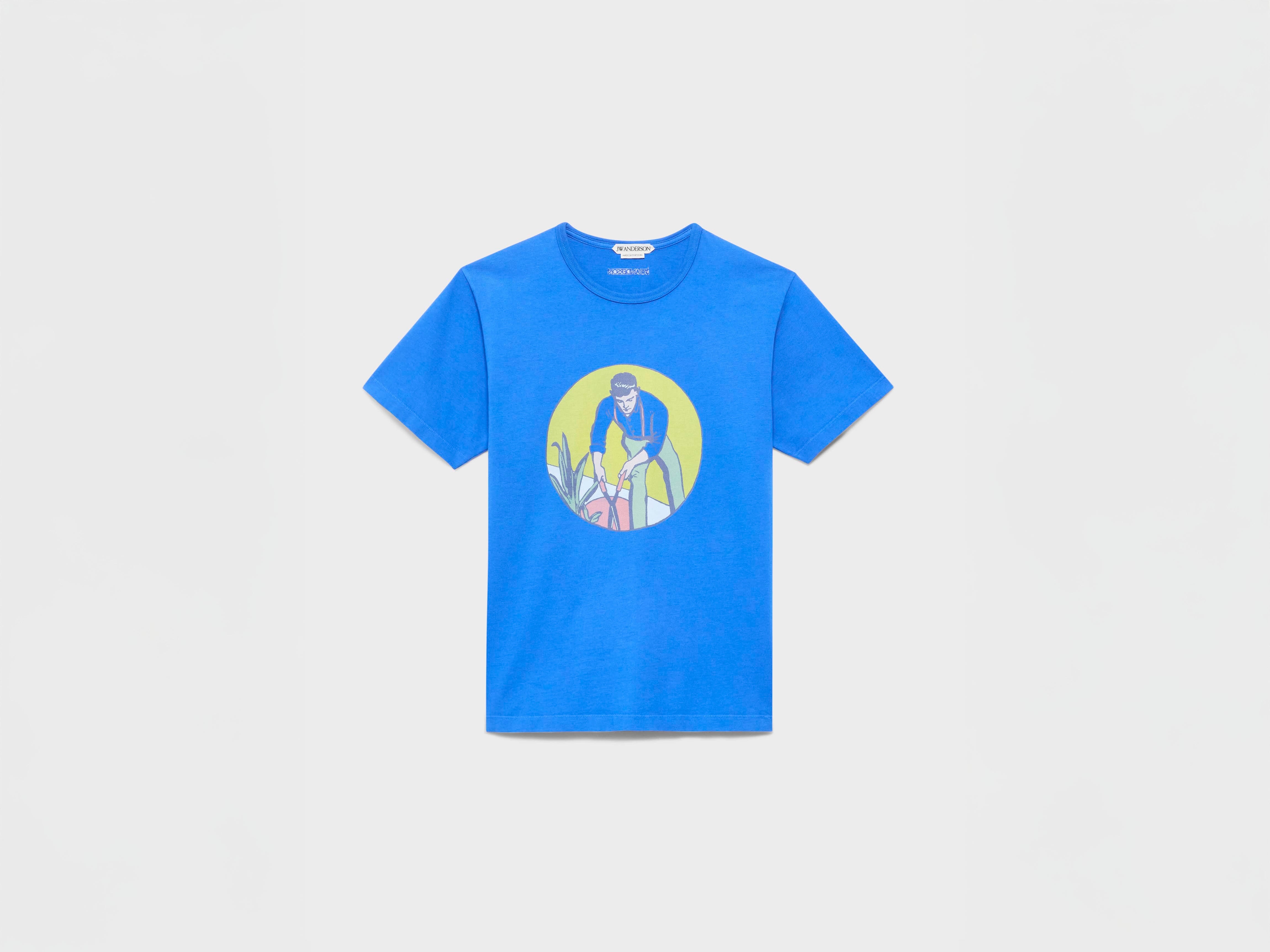 J.W.Anderson Gardener T-Shirt Herren saphirblau Baumwolle