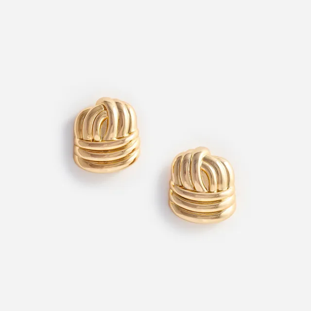 Self Portrait Gold Knot Ohrringe Gold Knoten