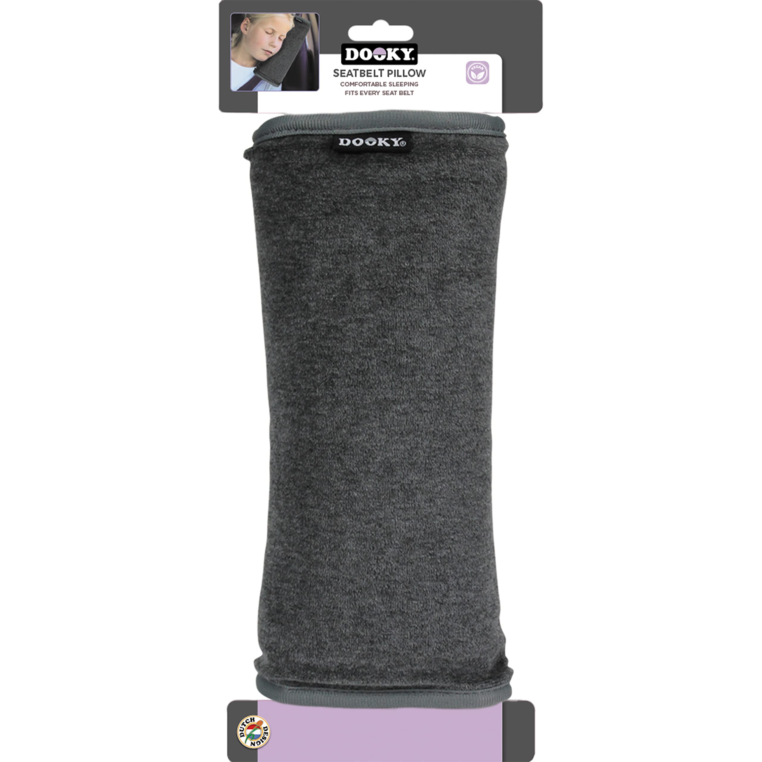 Dooky Gurtkissen Nackenstütze Auto Dark Grey 29 cm