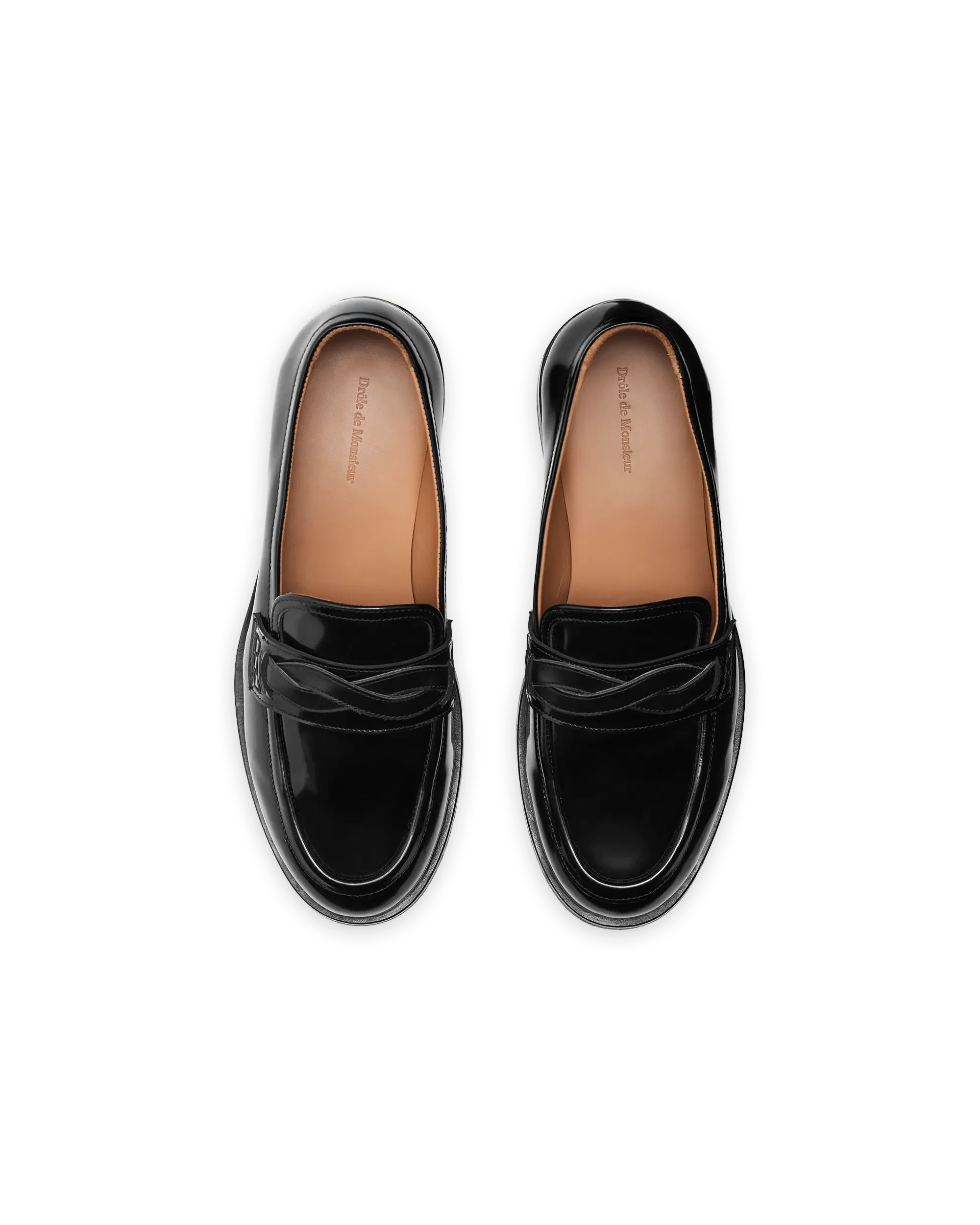 Drôle De Monsieur Mocassin Tresse Loafer Schwarz Lammleder