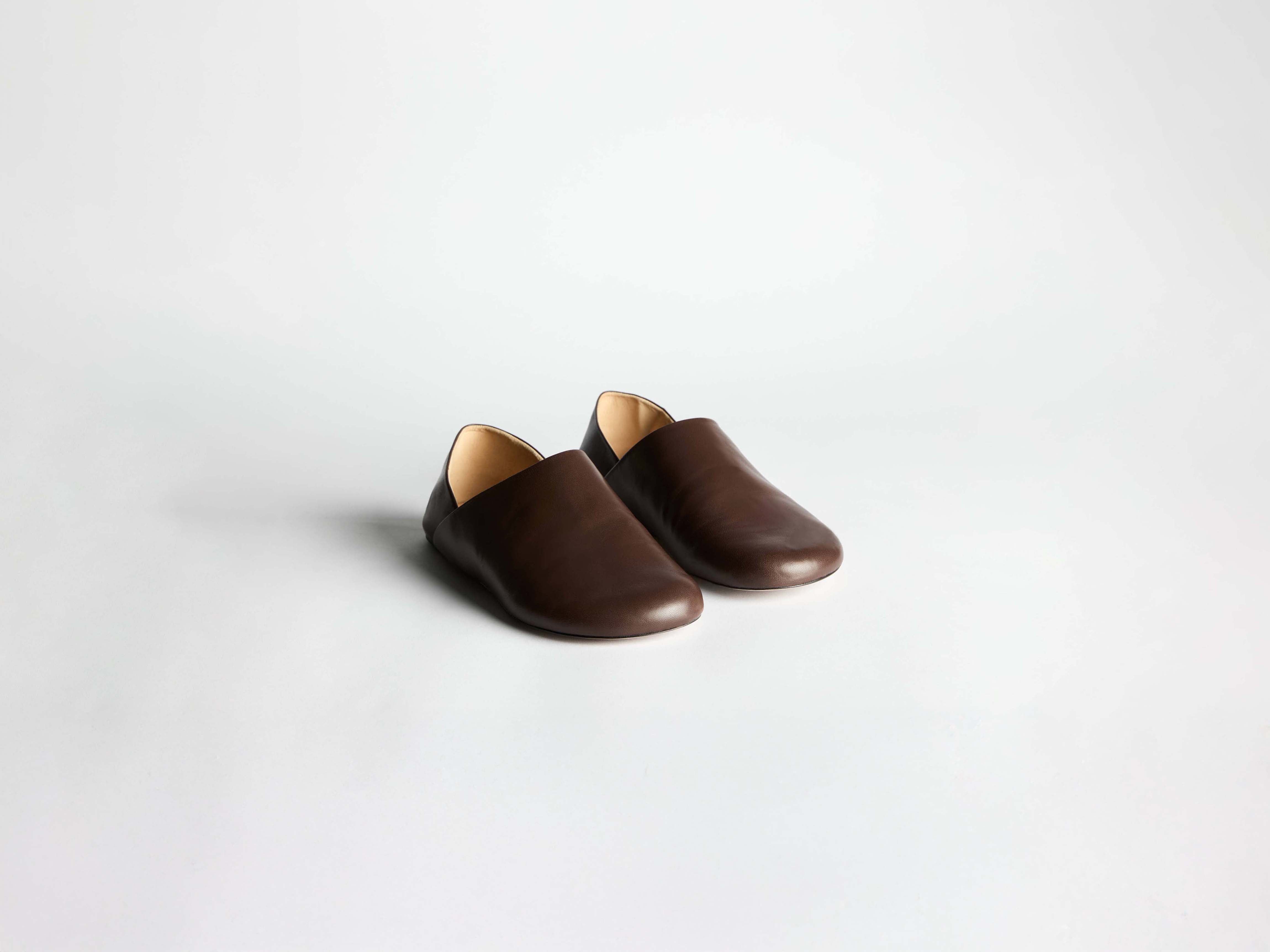 J.W.Anderson Babouche Mules Pantoletten Schokobraun Leder