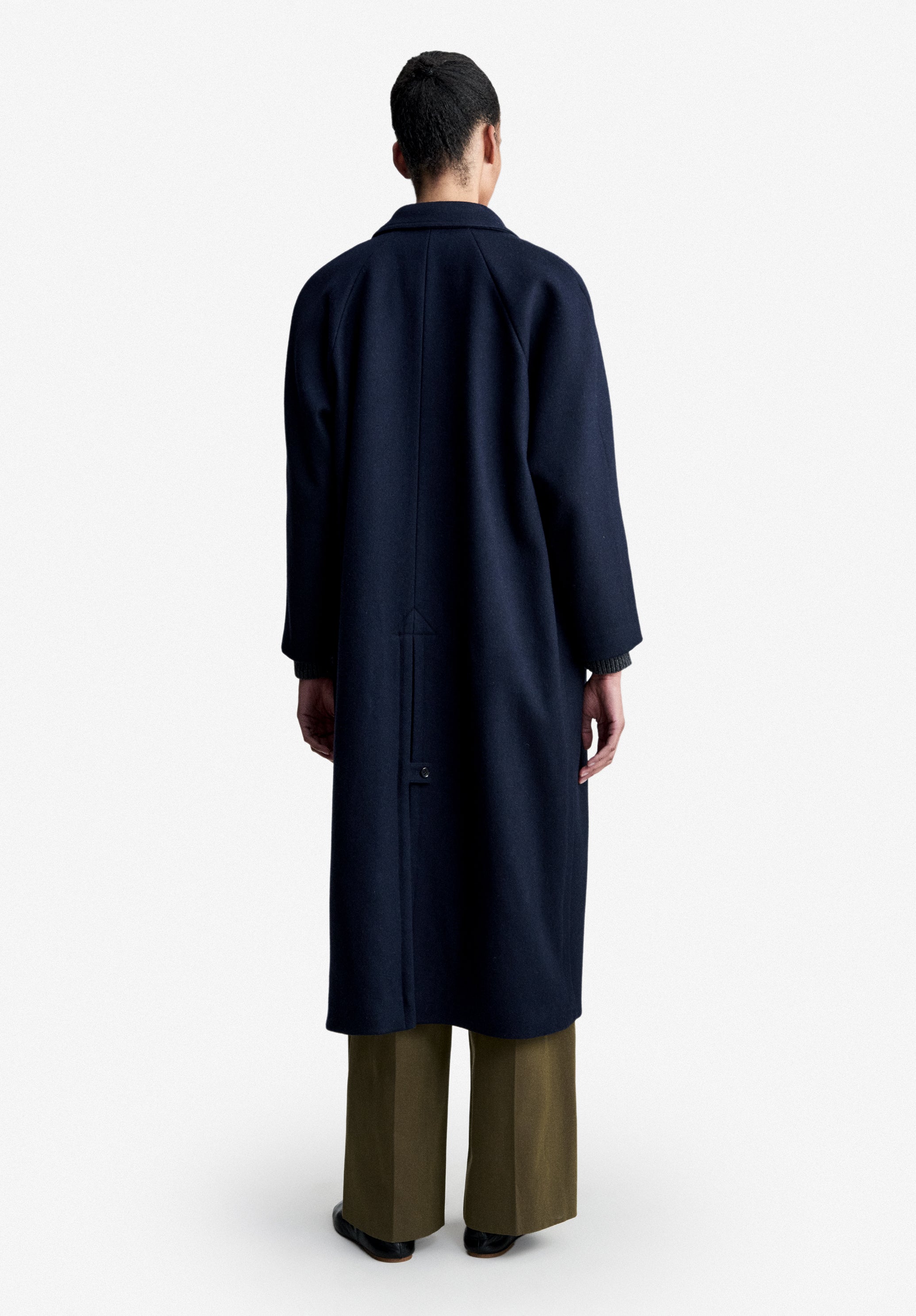 A.P.C. Mac Mantel marine meliert Wolle Gr.38
