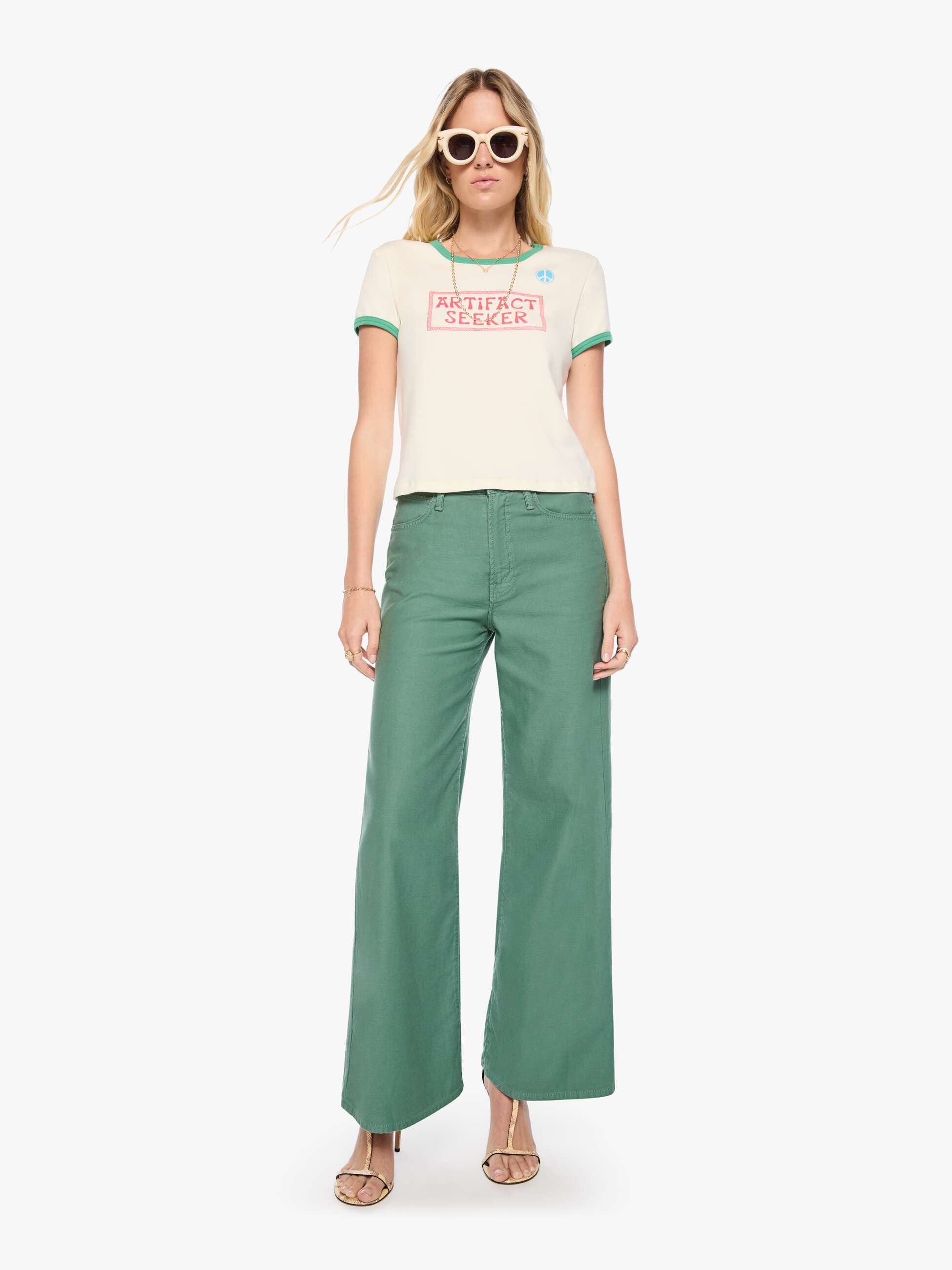 Mother The Itty Bitty Ringer T-Shirt Artifact Seeker Creme