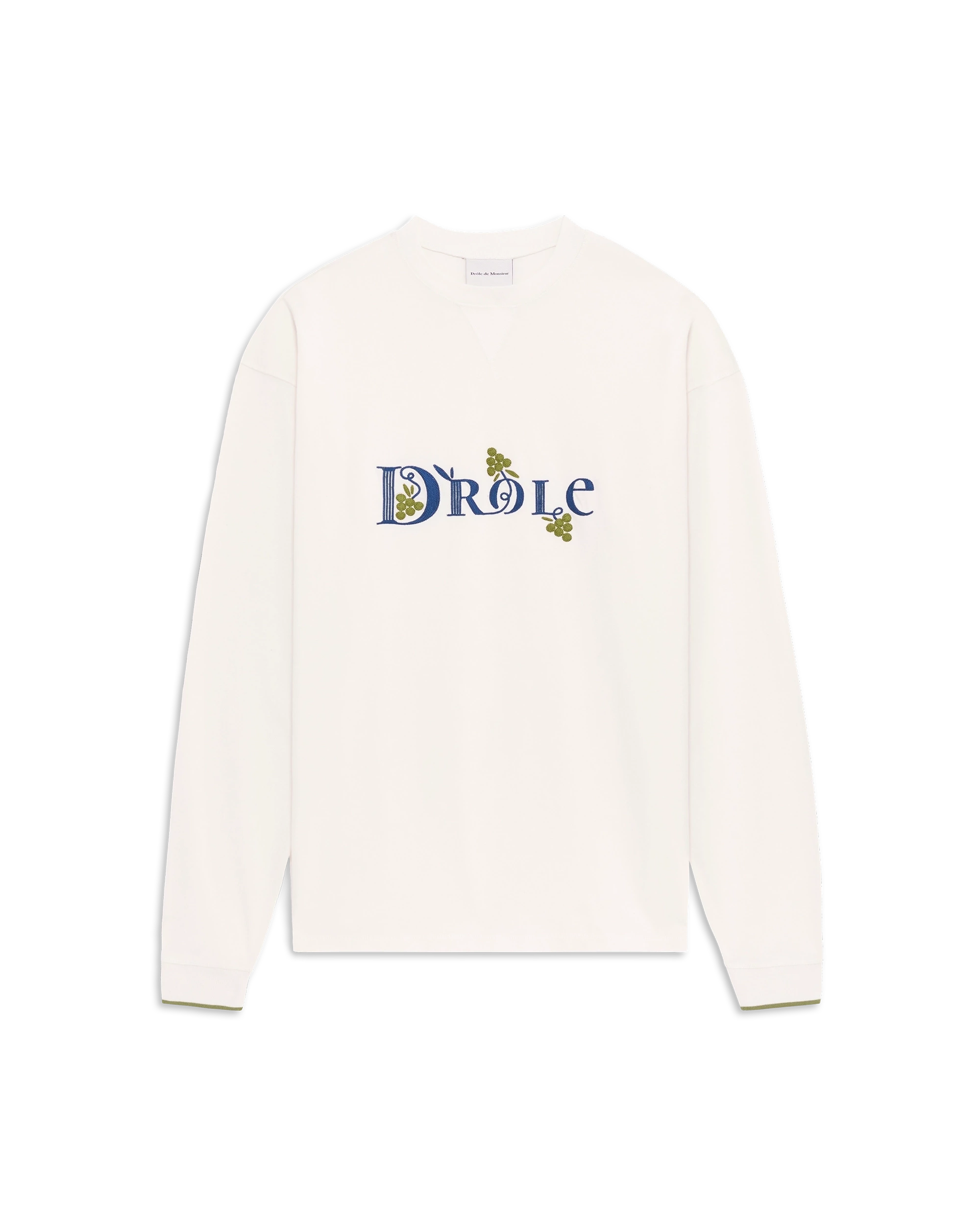 Drôle De Monsieur Heritage Langarm T-Shirt Offwhite