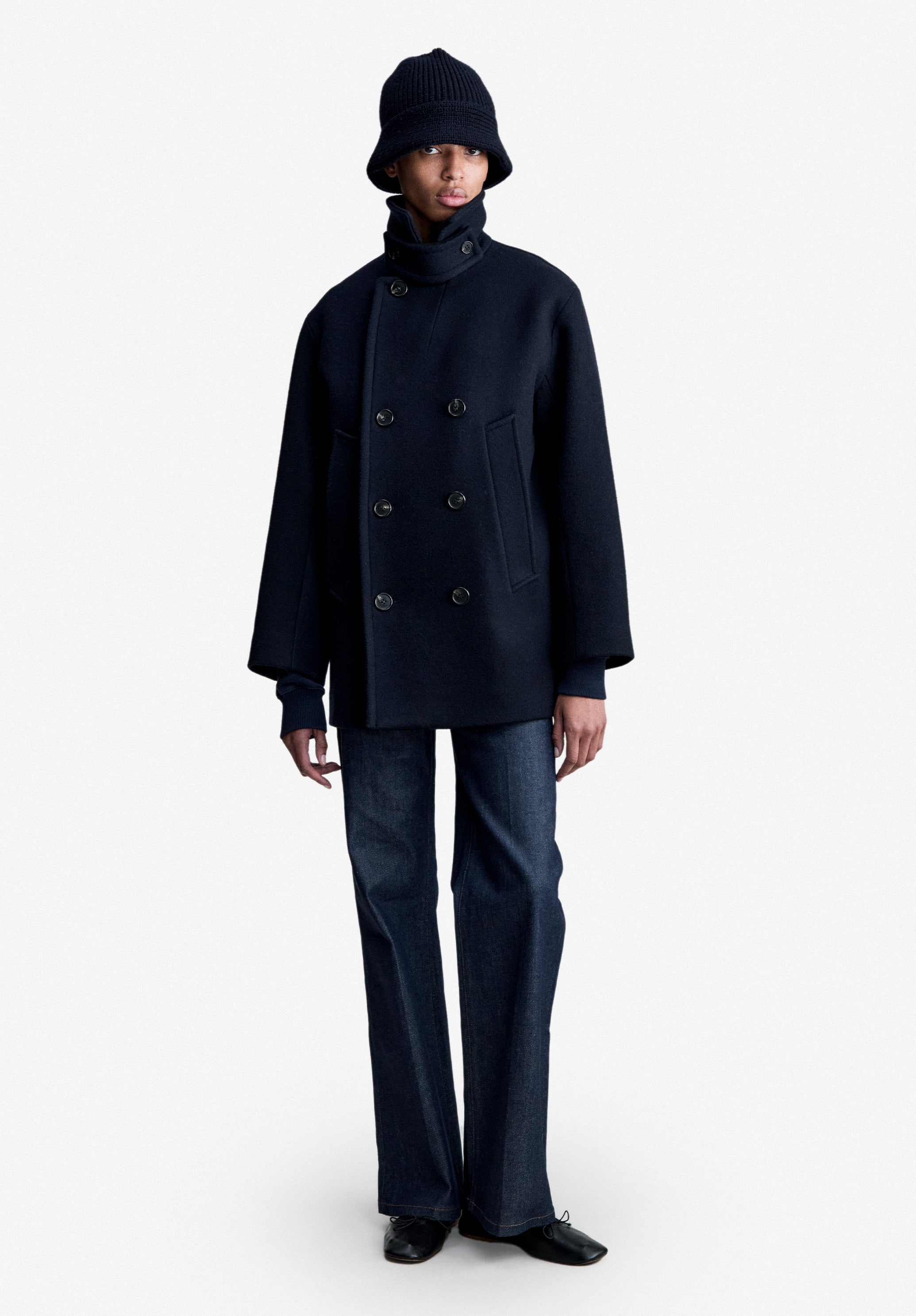 A.P.C. Cabanjacke recycelte Wolle doppelreihig Gr. 38