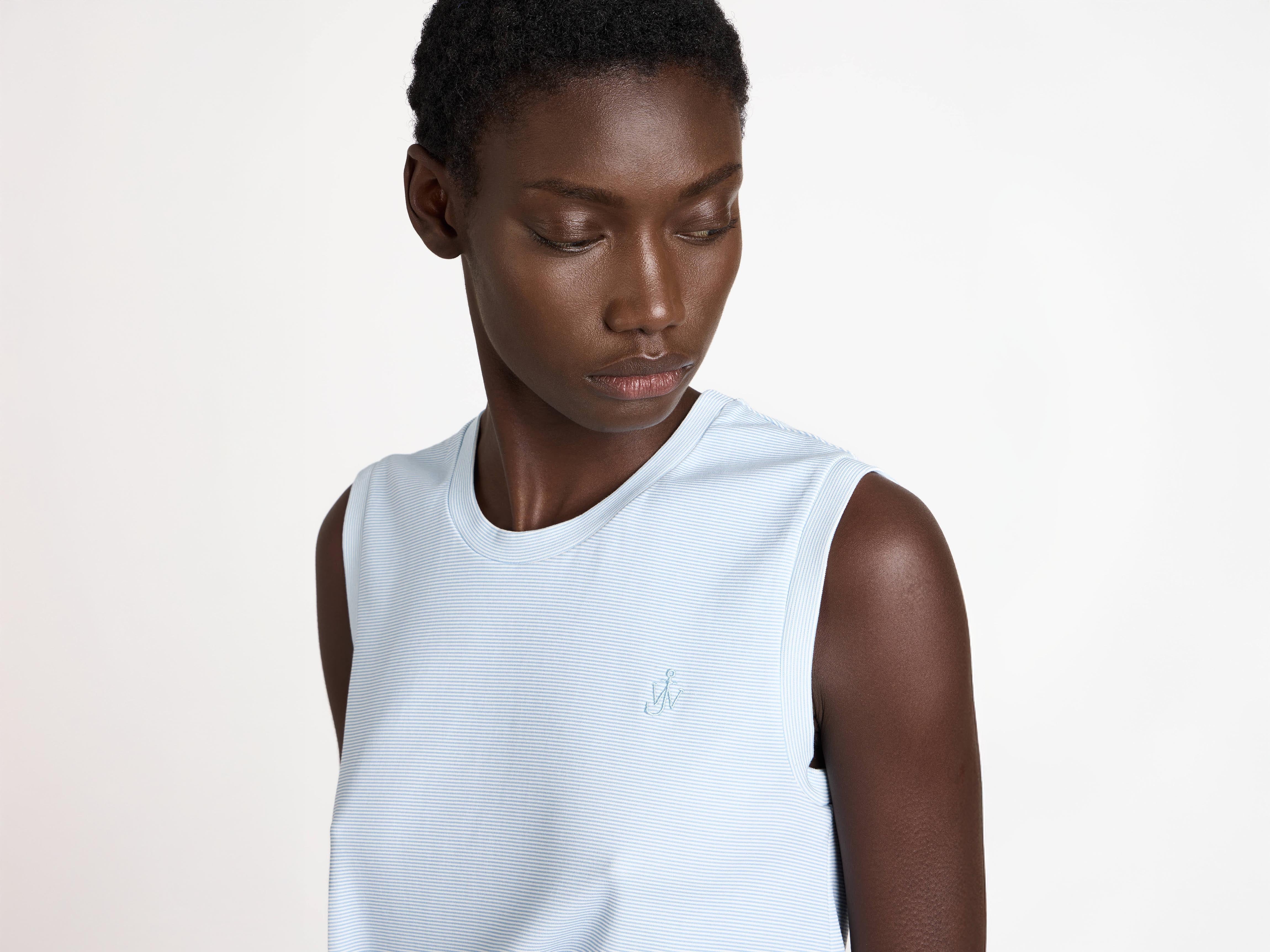J.W.Anderson Hem Knot Tank Top Damen weiß-blau Jersey