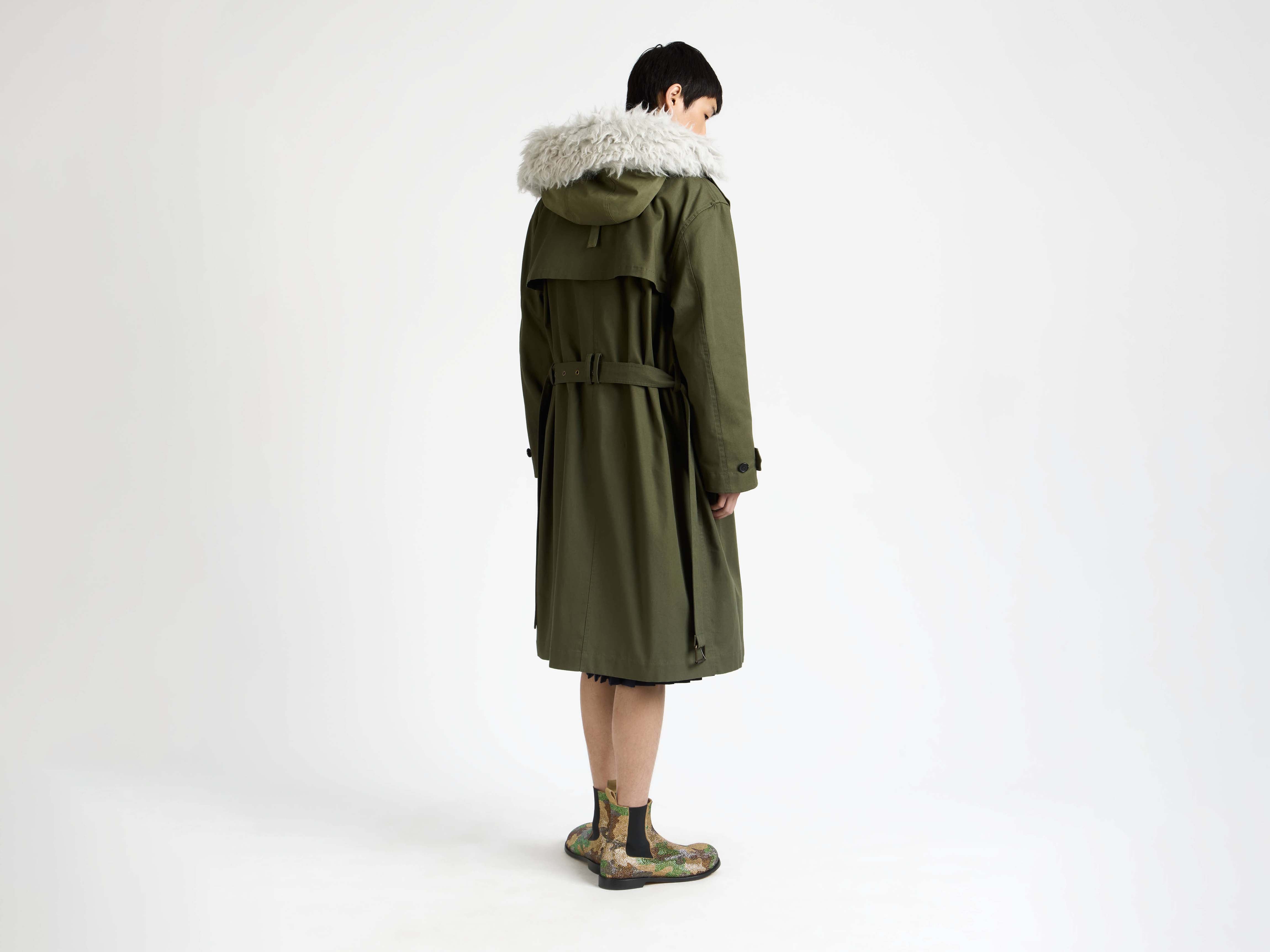J.W.Anderson Double Breasted Parka Mantel Hunter Green Wolle