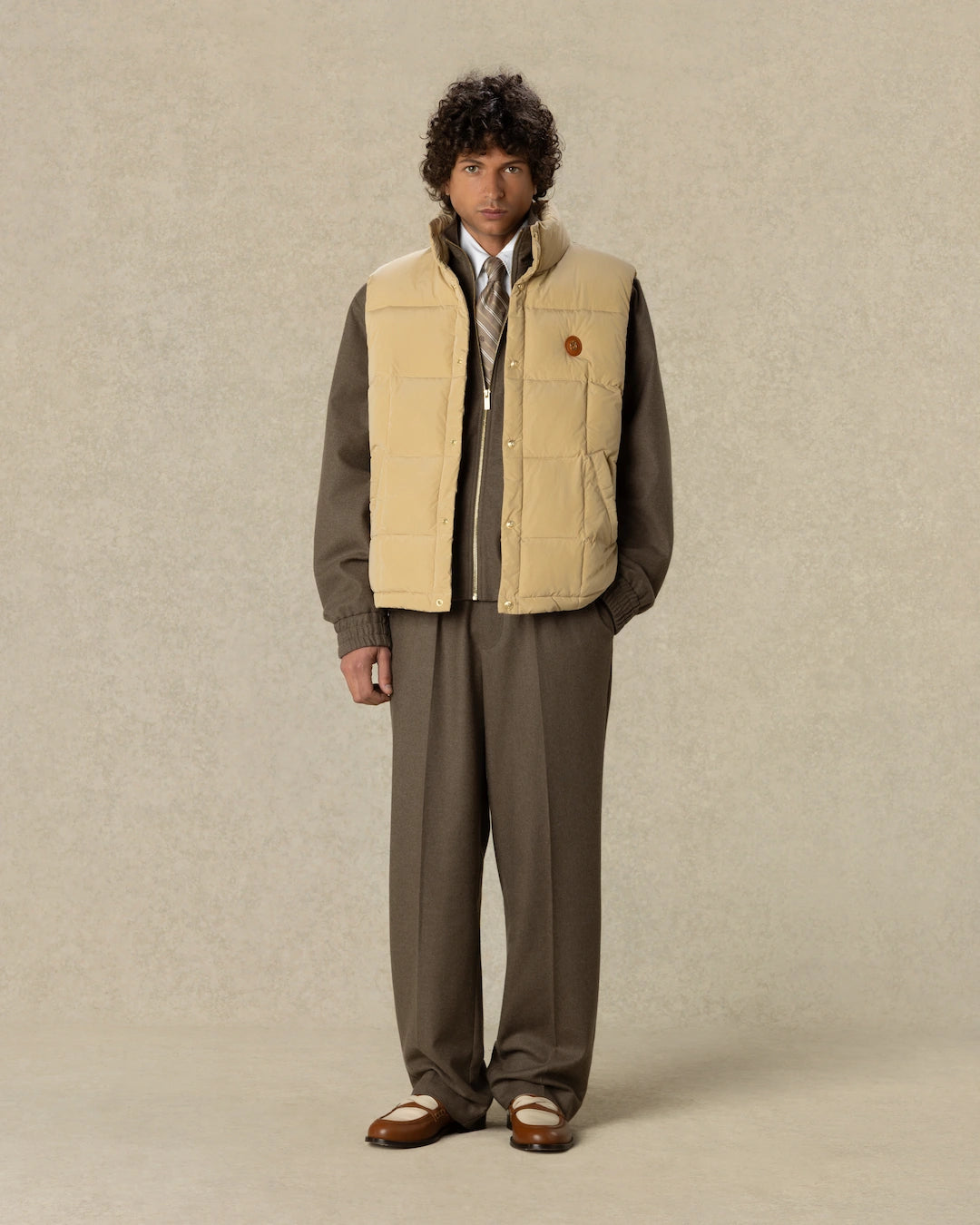 Drôle De Monsieur D Mirror Sleeveless Daunenweste Hellbeige