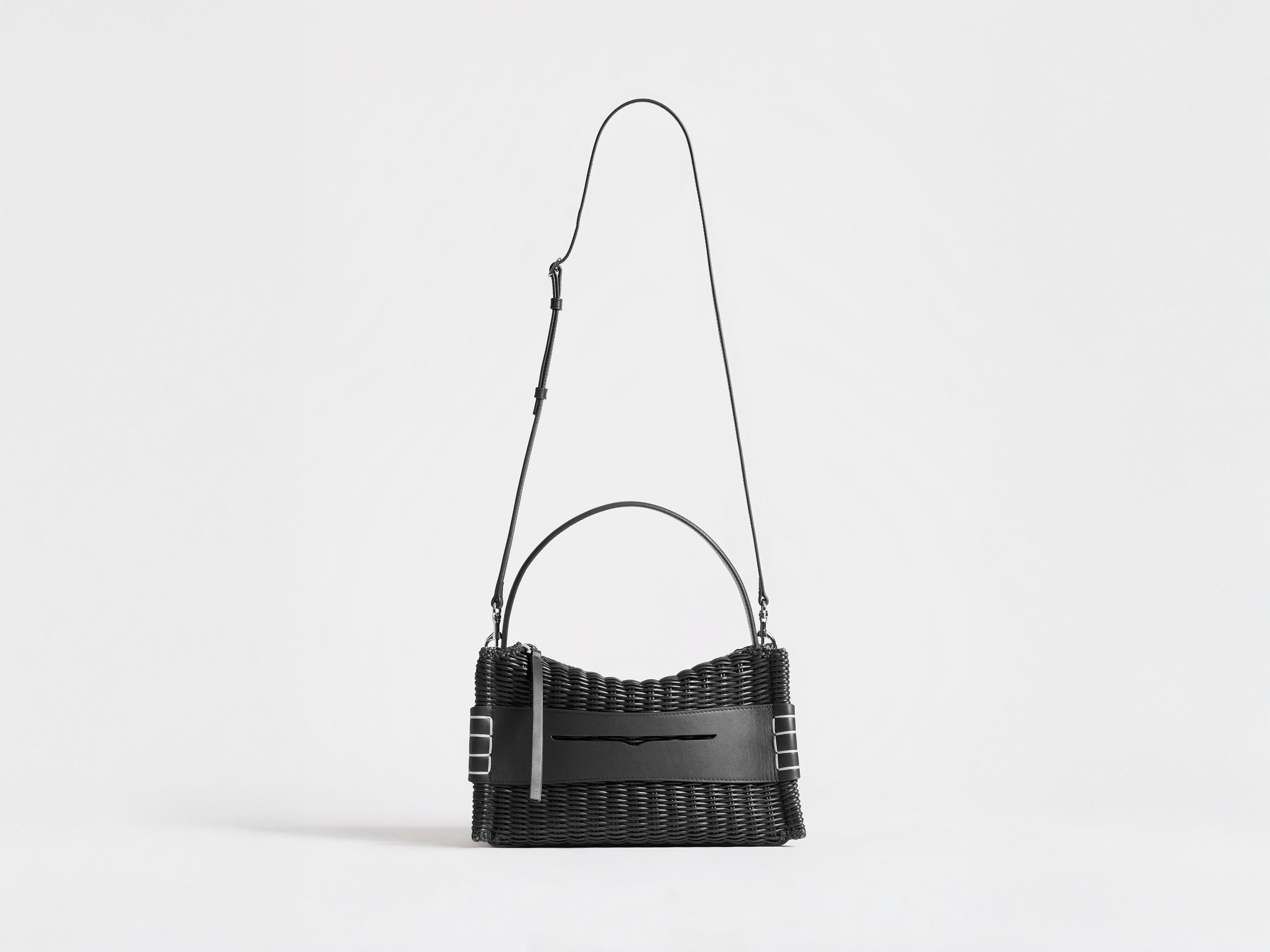 J.W.Anderson Loafer Bag Tasche schwarz geflochtenes Leder
