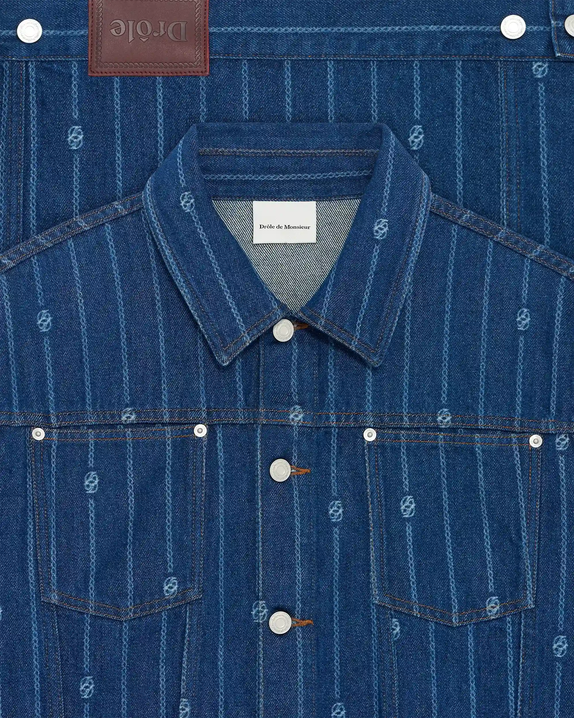 Drôle De Monsieur La Veste Denim Jeansjacke Blau Stone