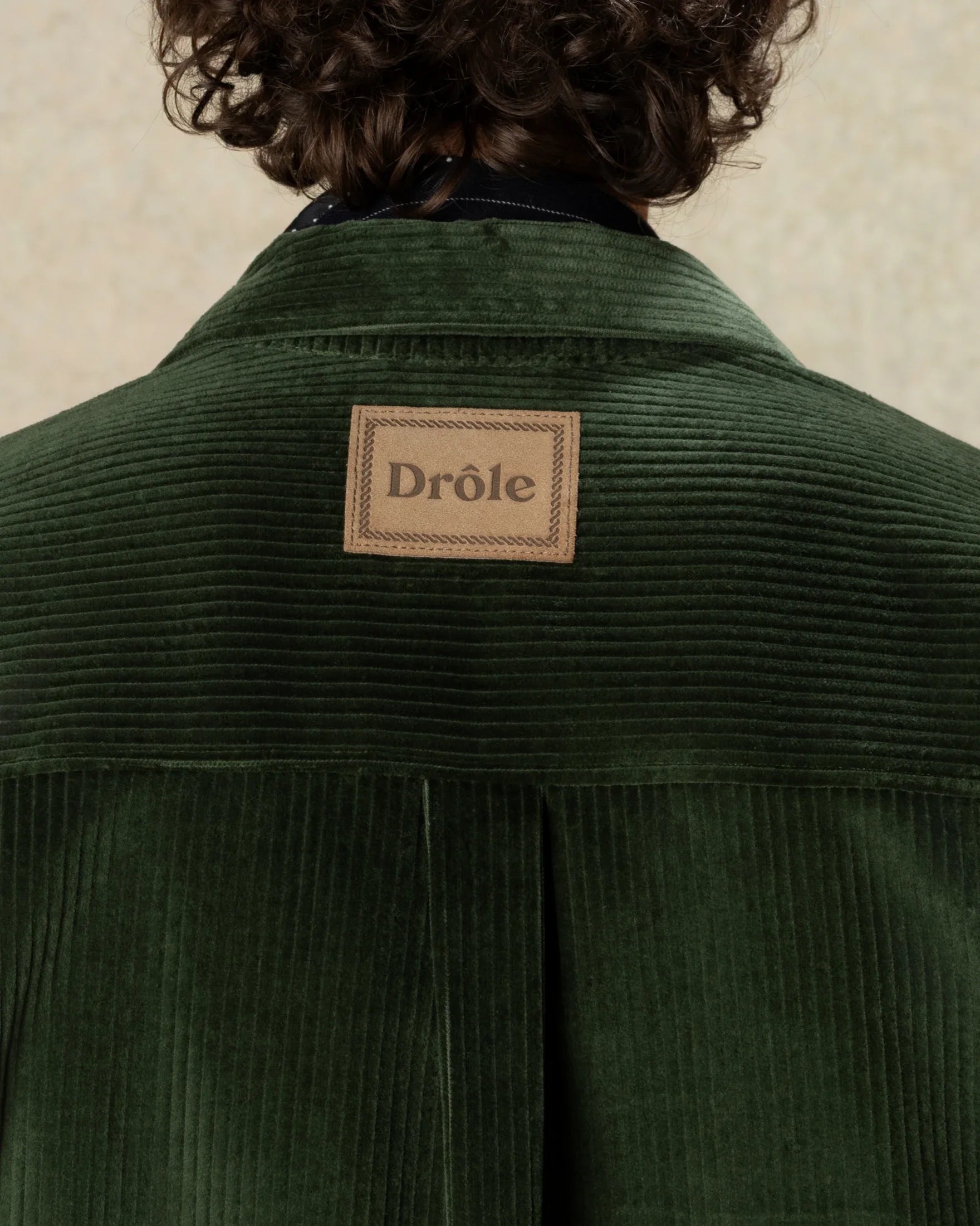 Drôle de Monsieur Corduroy Overshirt Grün Cord Baumwolle