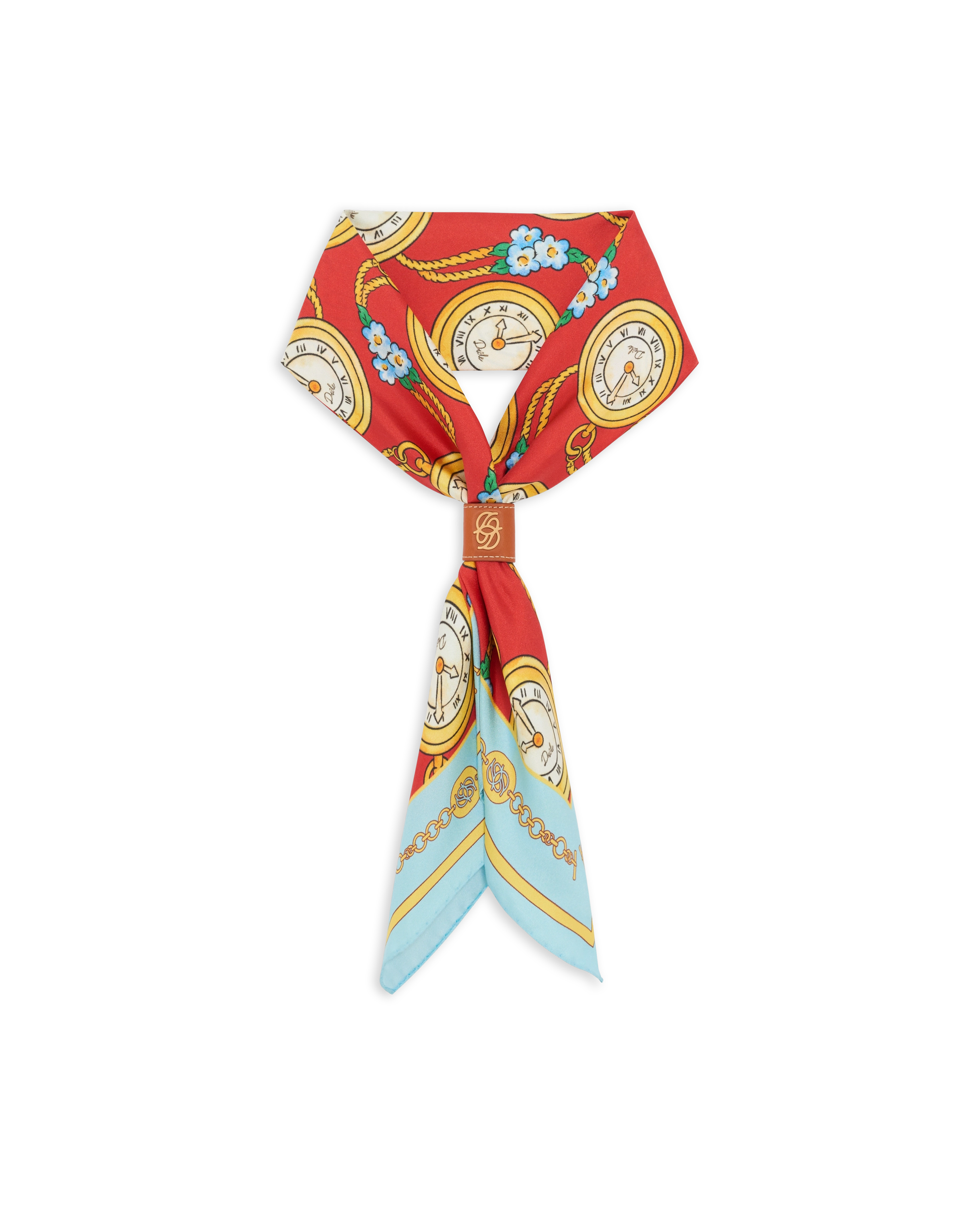 Drôle De Monsieur Bandana Silk Print Seidentuch Rot Uhren