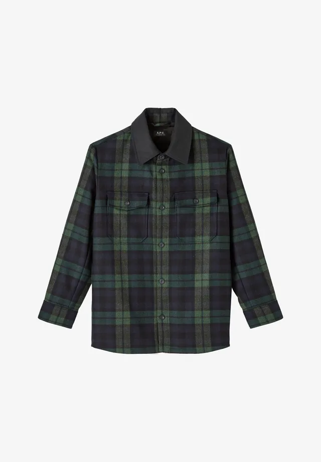 A.P.C. Hemdjacke marineblau kariert Overshirt Herren