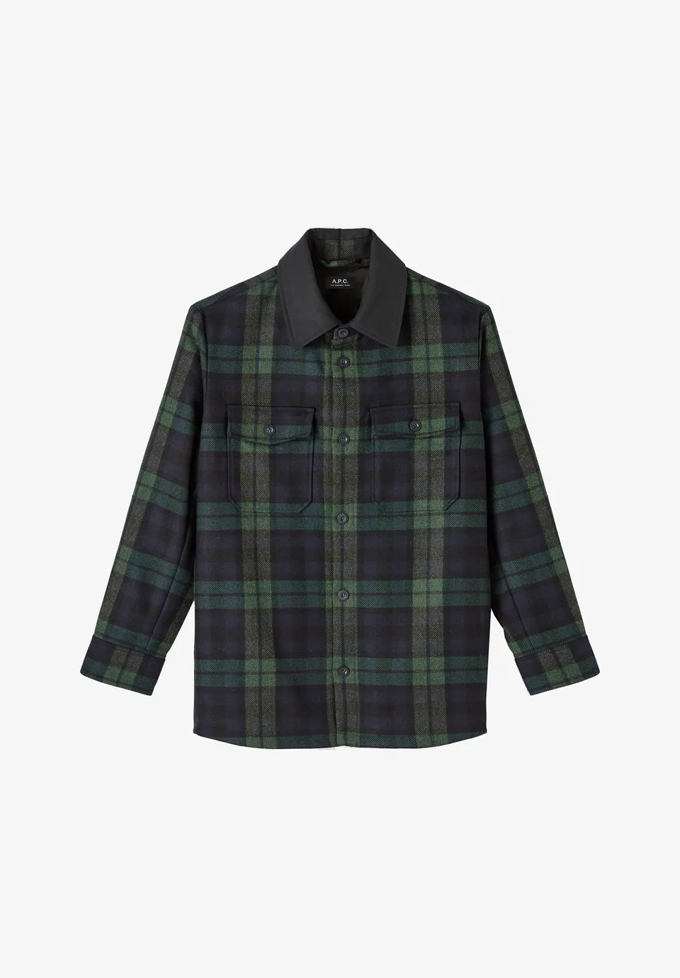 A.P.C. Hemdjacke marineblau kariert Overshirt Herren