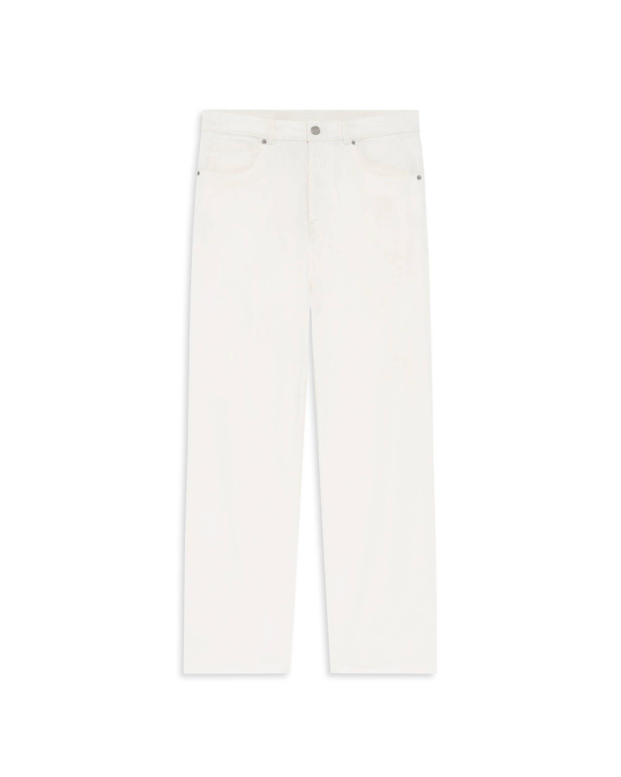 Drôle de Monsieur Jean Straight Off White Jeans Ecru Baumwolle