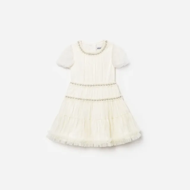 Self Portrait Dresses Cream Tulle Kinderkleid Creme 5-6 Tüll