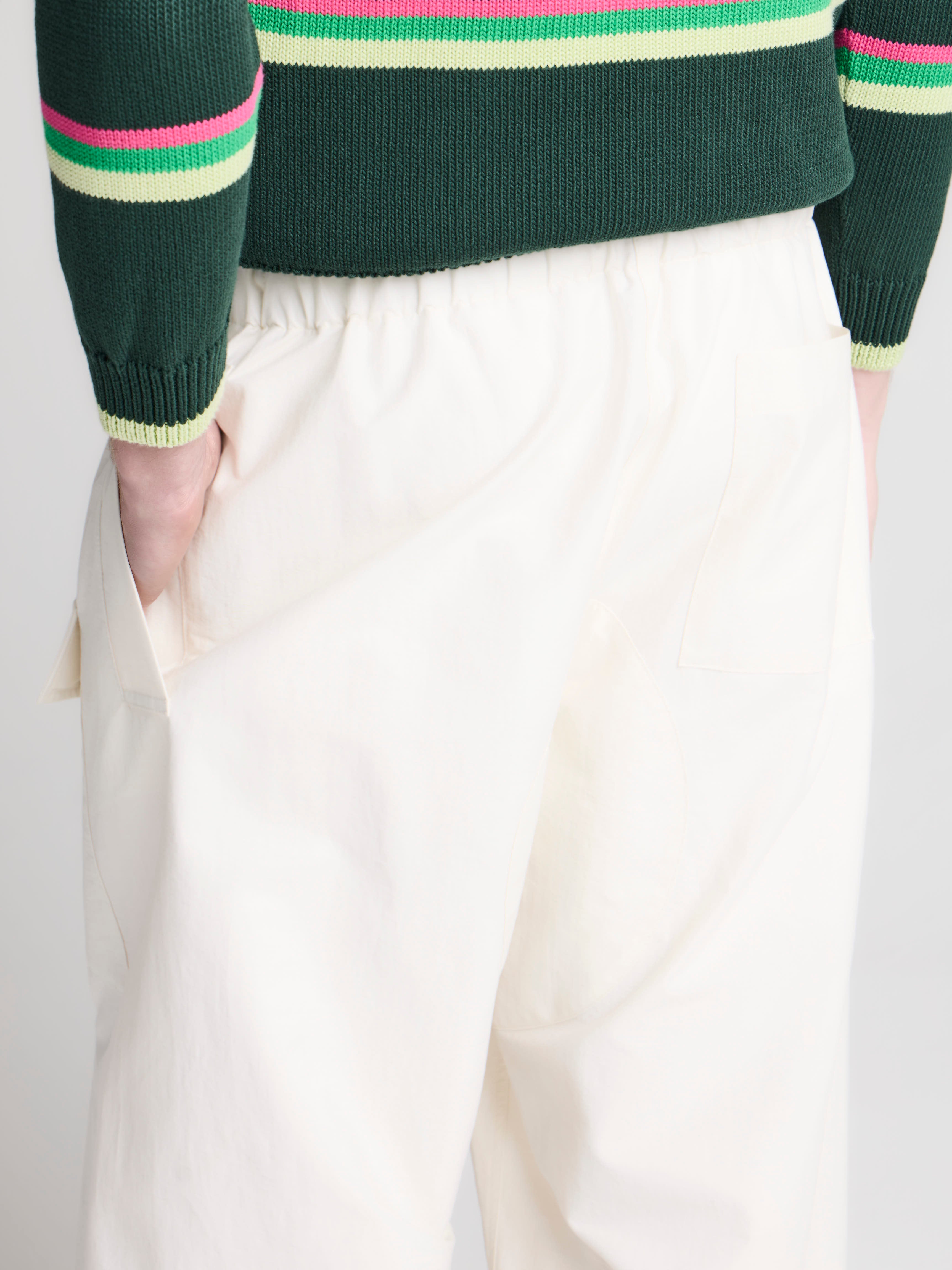 J.W.Anderson Parachute Track Pants Hose ivory weites Bein