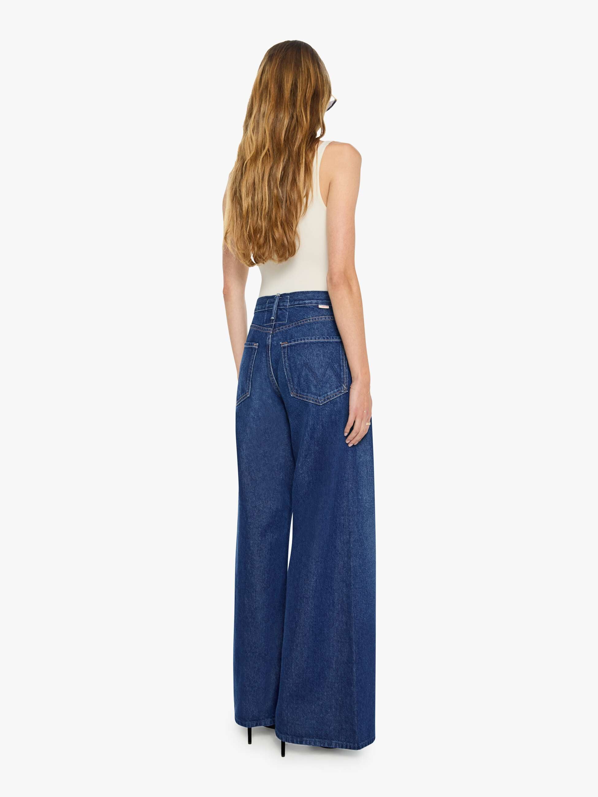 MOTHER SNACKS The Lemon Twist Sneak Wide Leg Jeans Yes Chef!
