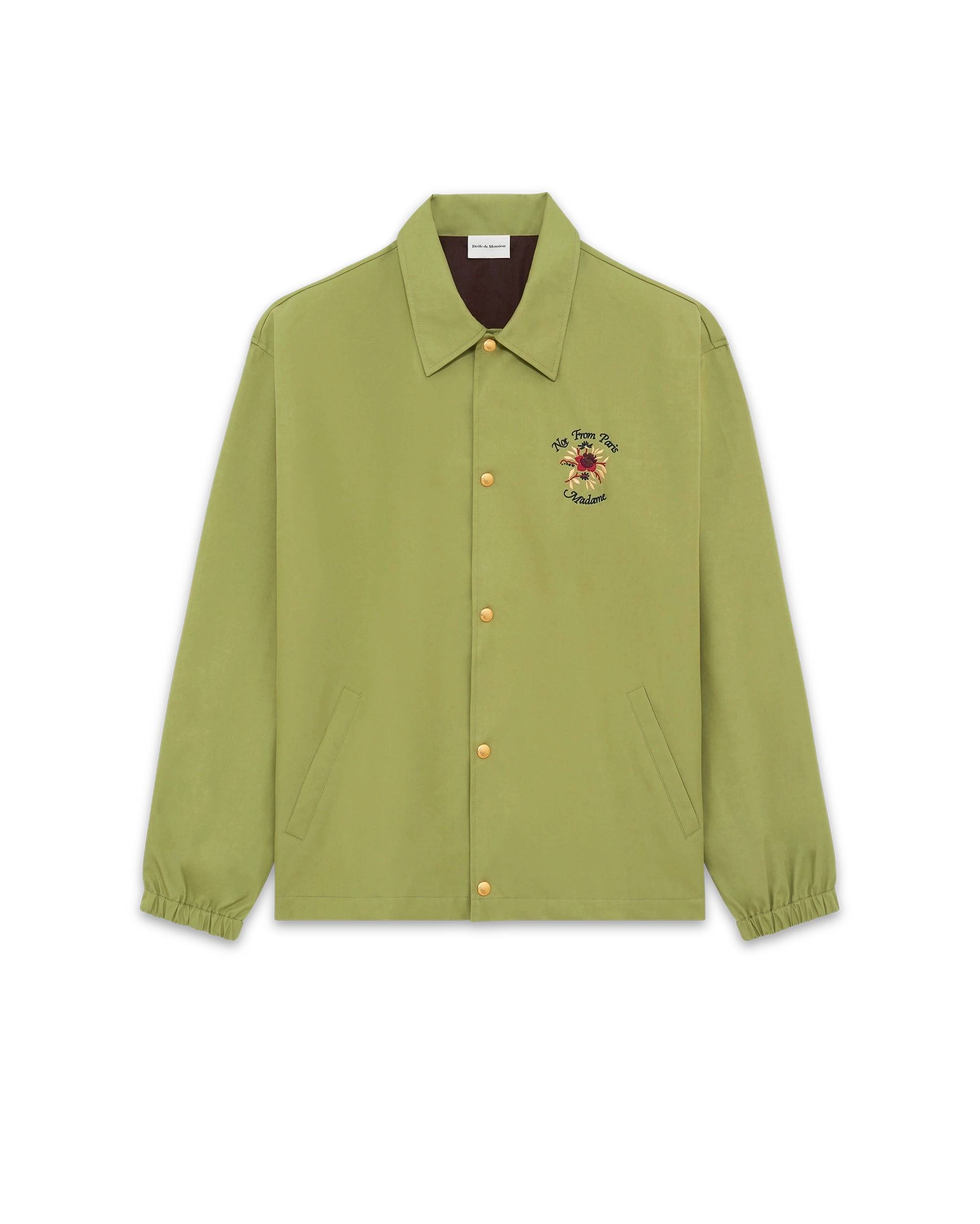 Drôle De Monsieur Outerwear Slogan Rose Jacke Oliv Baumwolle