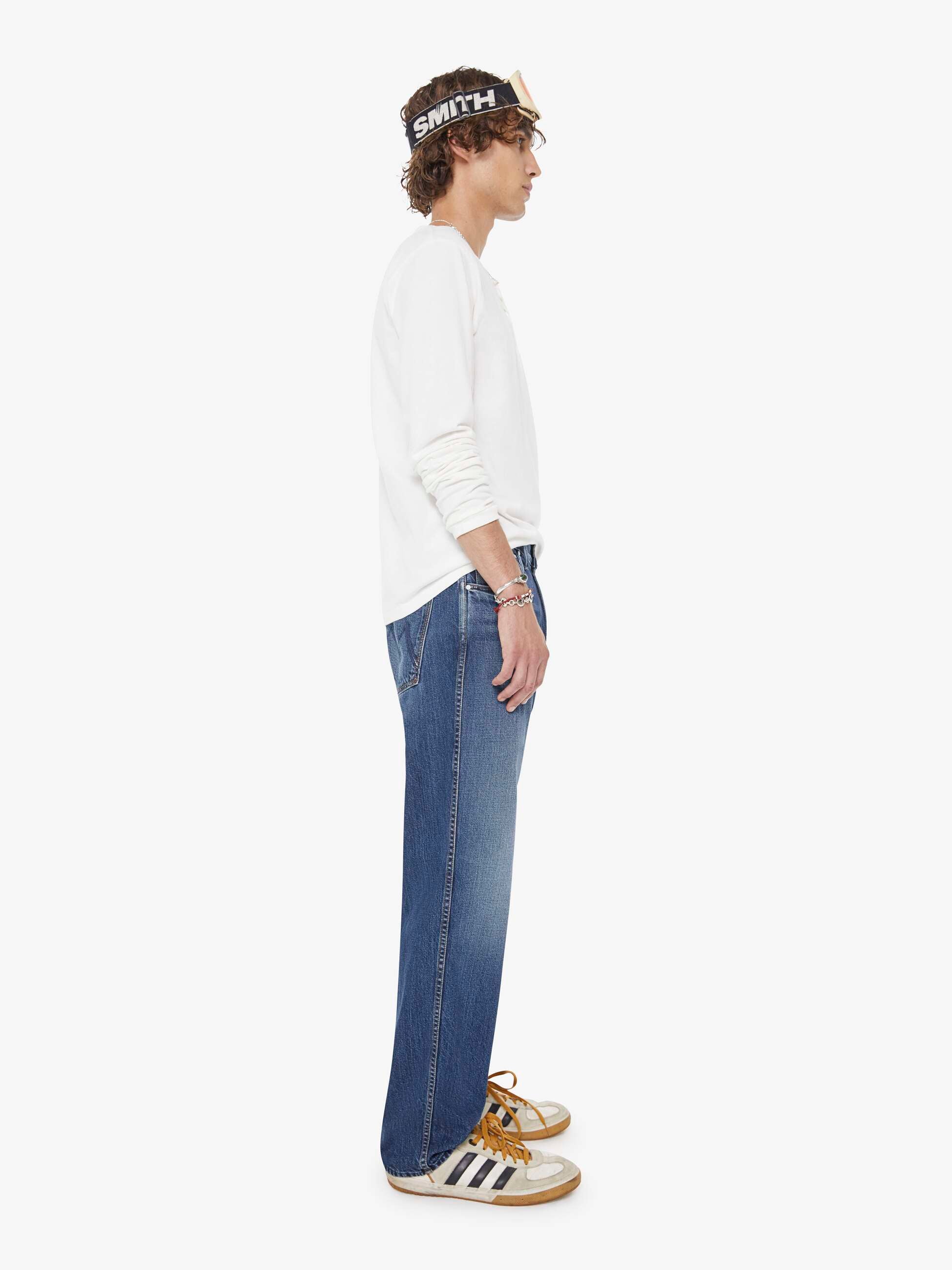 Mother Denim The Bronco Jeans Herren Blau Straight Baumwolle