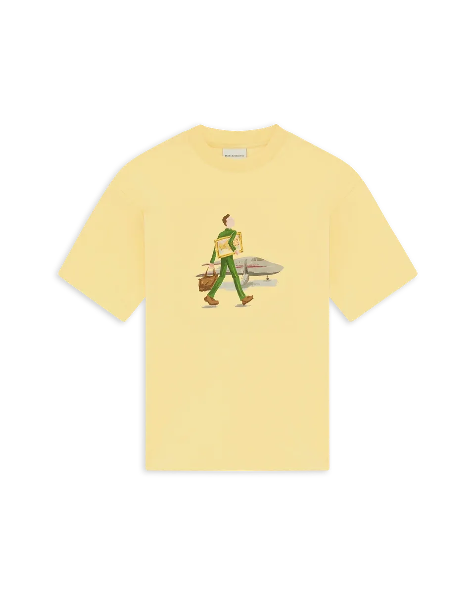 Drôle De Monsieur T-Shirt L'Homme Au Tableau Hellgelb Baumwolle