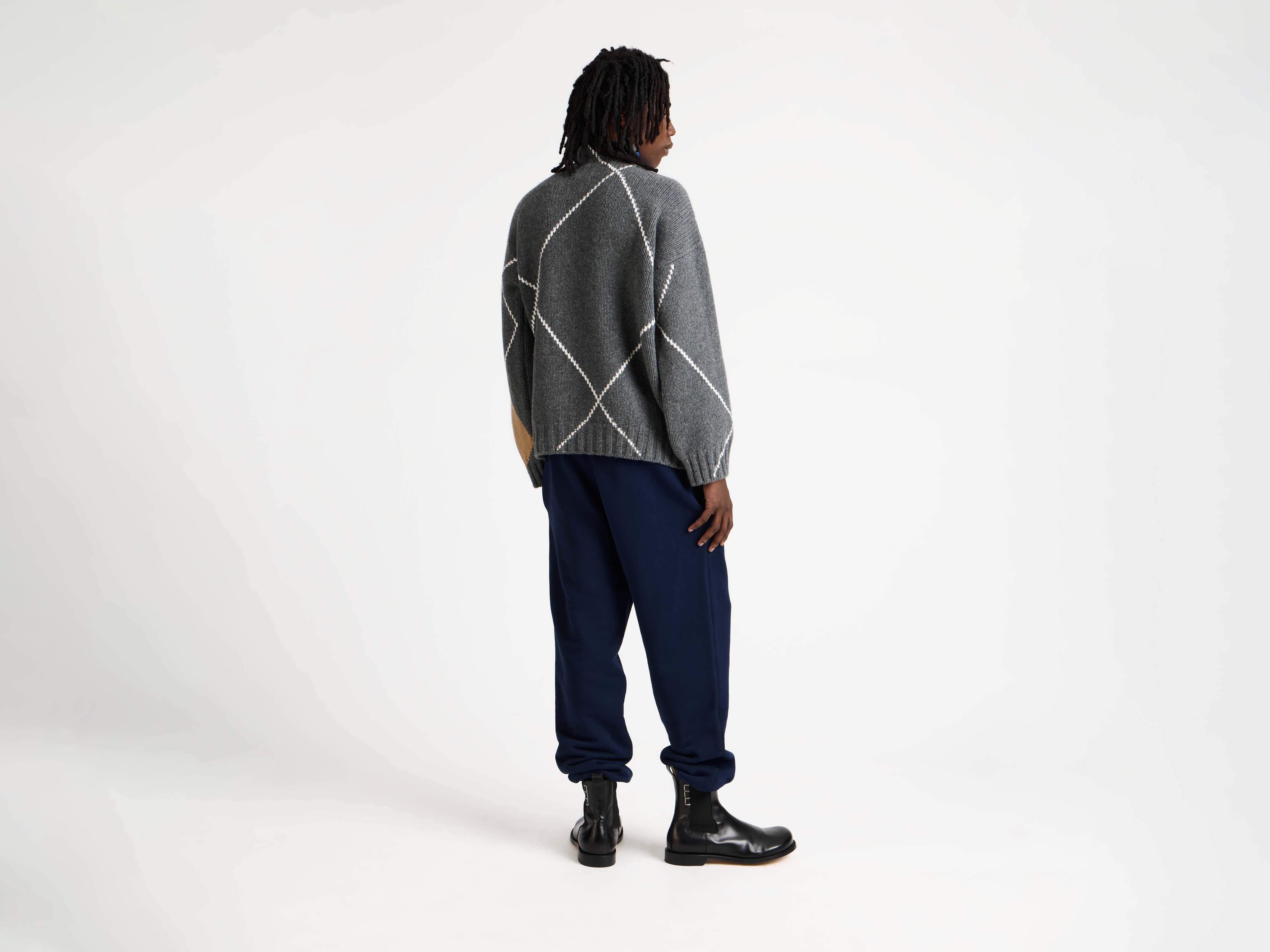J.W.Anderson x Pringle Argyle Rollkragenpullover Wolle