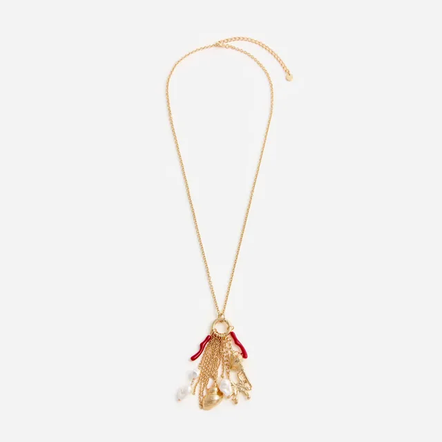 Self Portrait Gold Coral Charm Cluster Halskette Gold