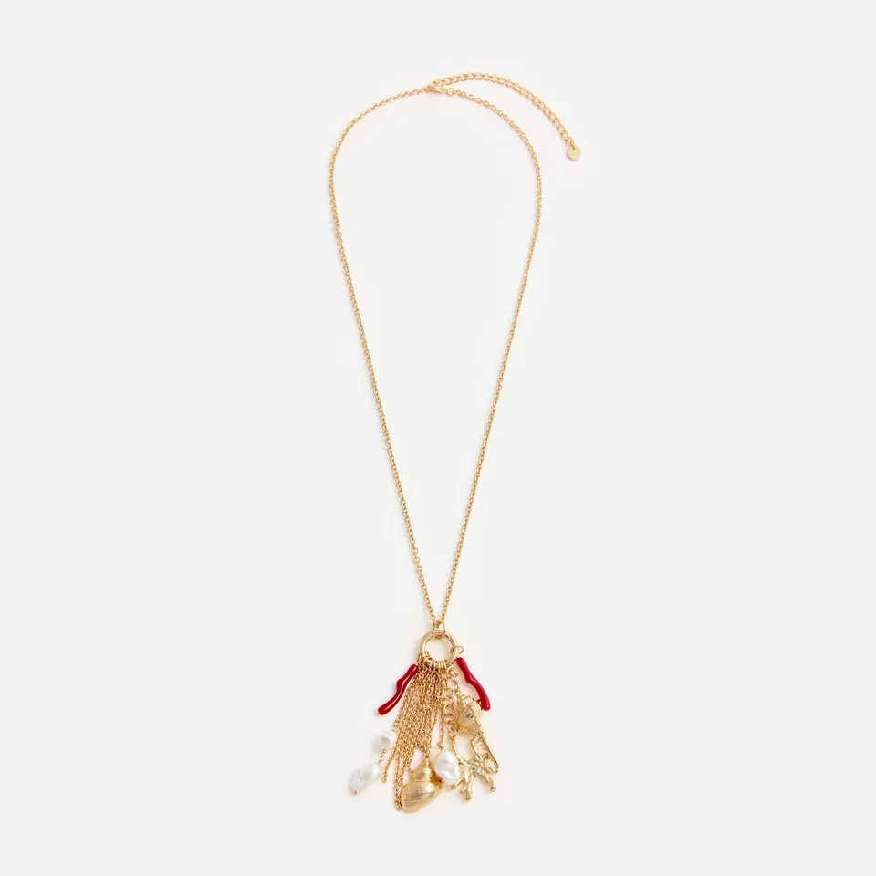 Self Portrait Gold Coral Charm Cluster Halskette Gold