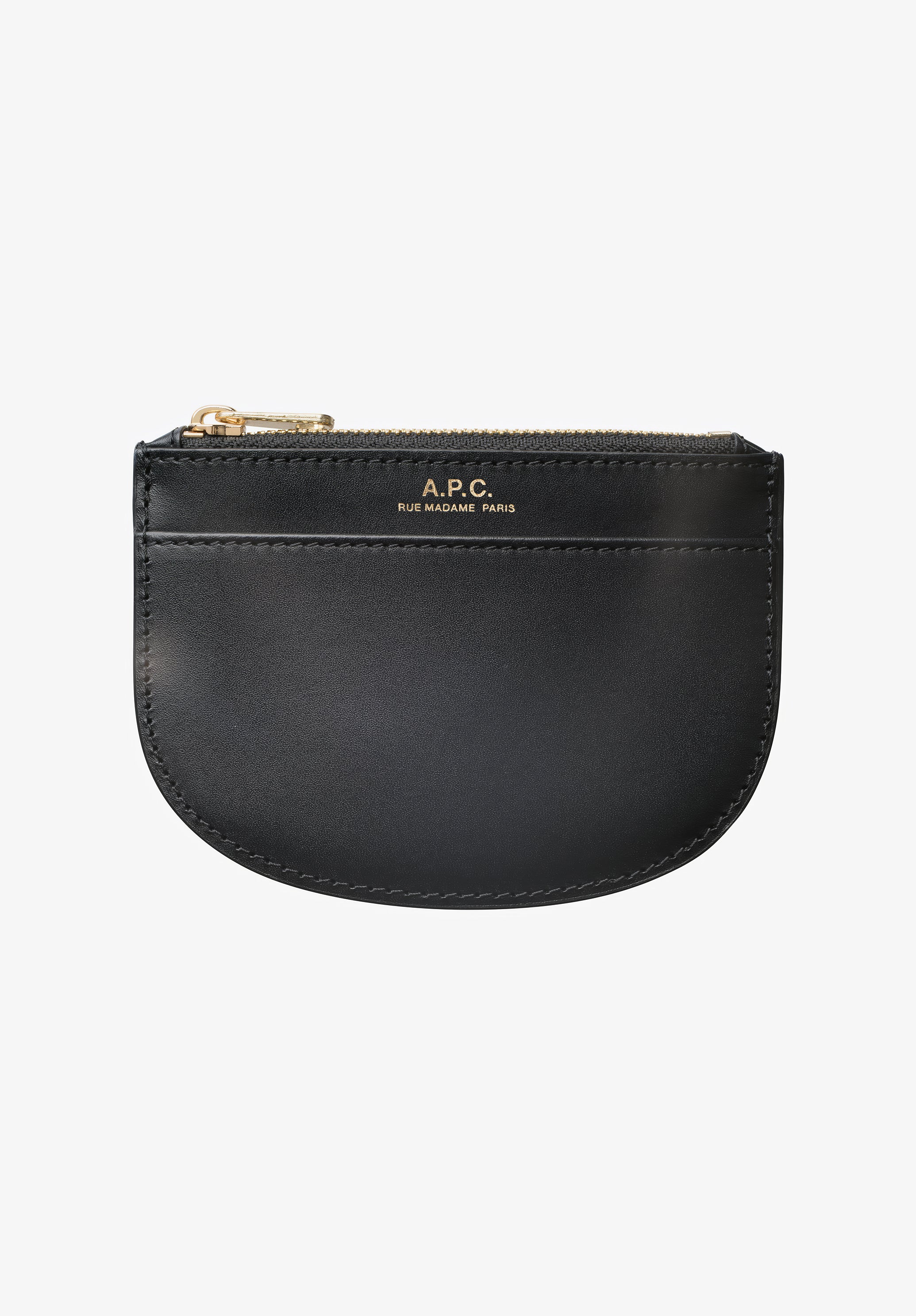 A.P.C. Demi-Lune New Portemonnaie Leder Reissverschluss